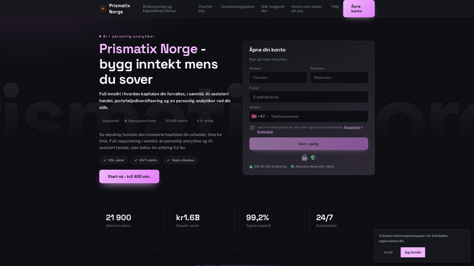 Screenshot of prismatixnorge-invest.xyz