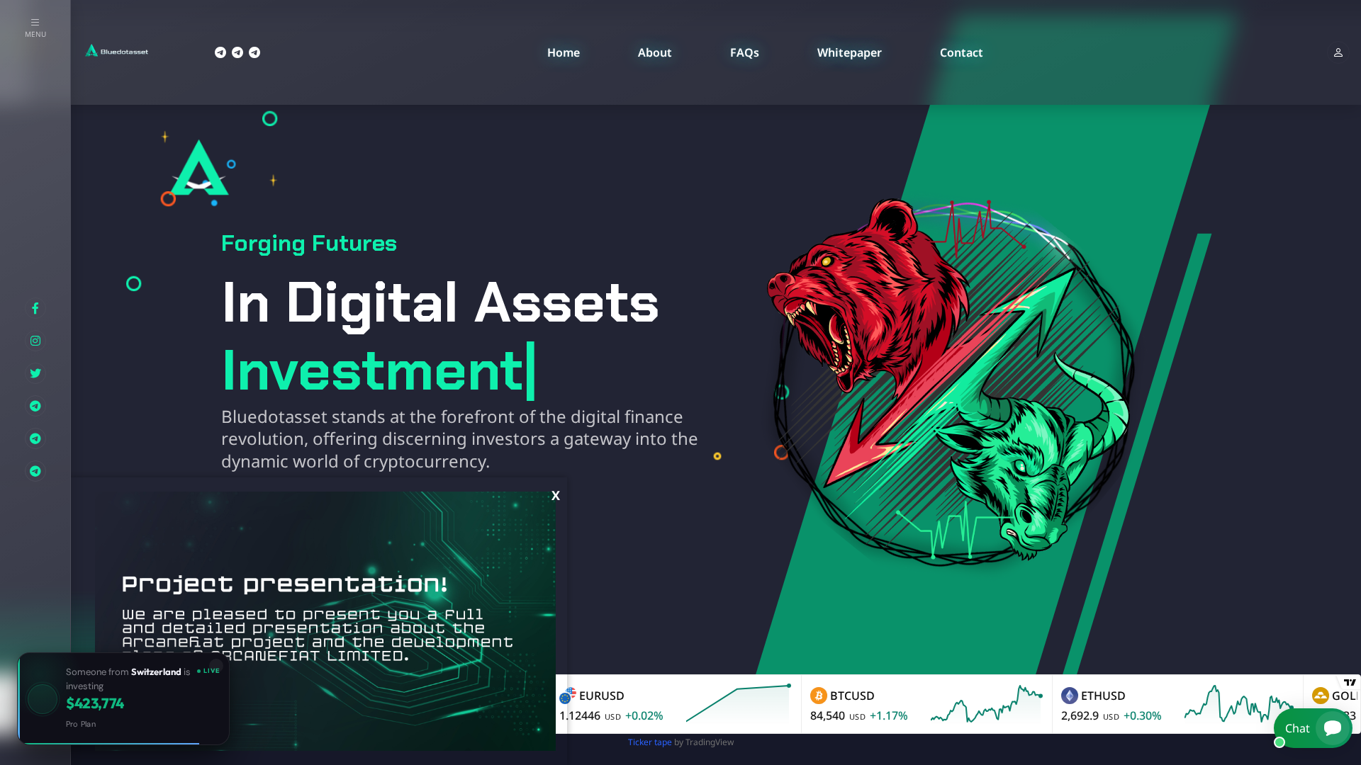 Screenshot of bluedotasset.capital