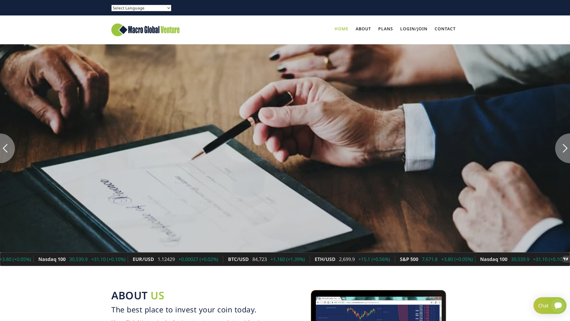 Screenshot of mavinequity.ltd