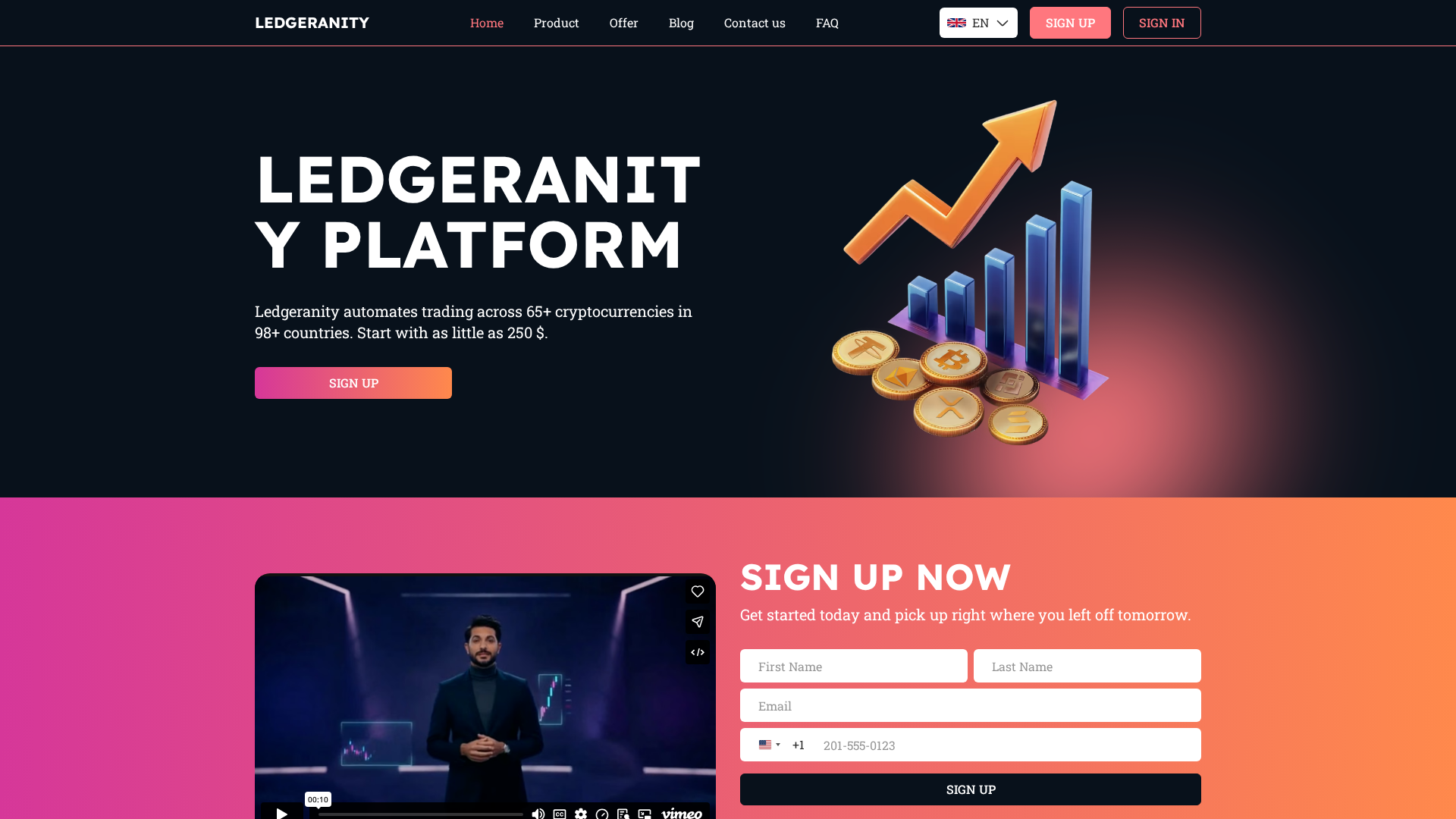 Screenshot of ledgeranity.com