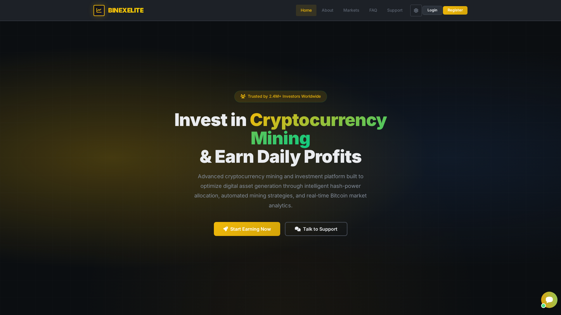 Screenshot of binextradingg.com