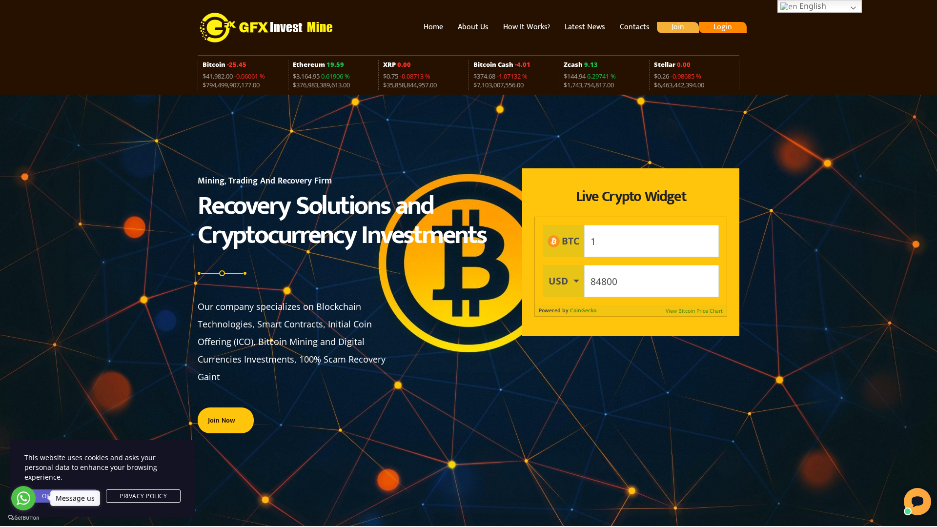 Screenshot of gfxinvestsmine.com