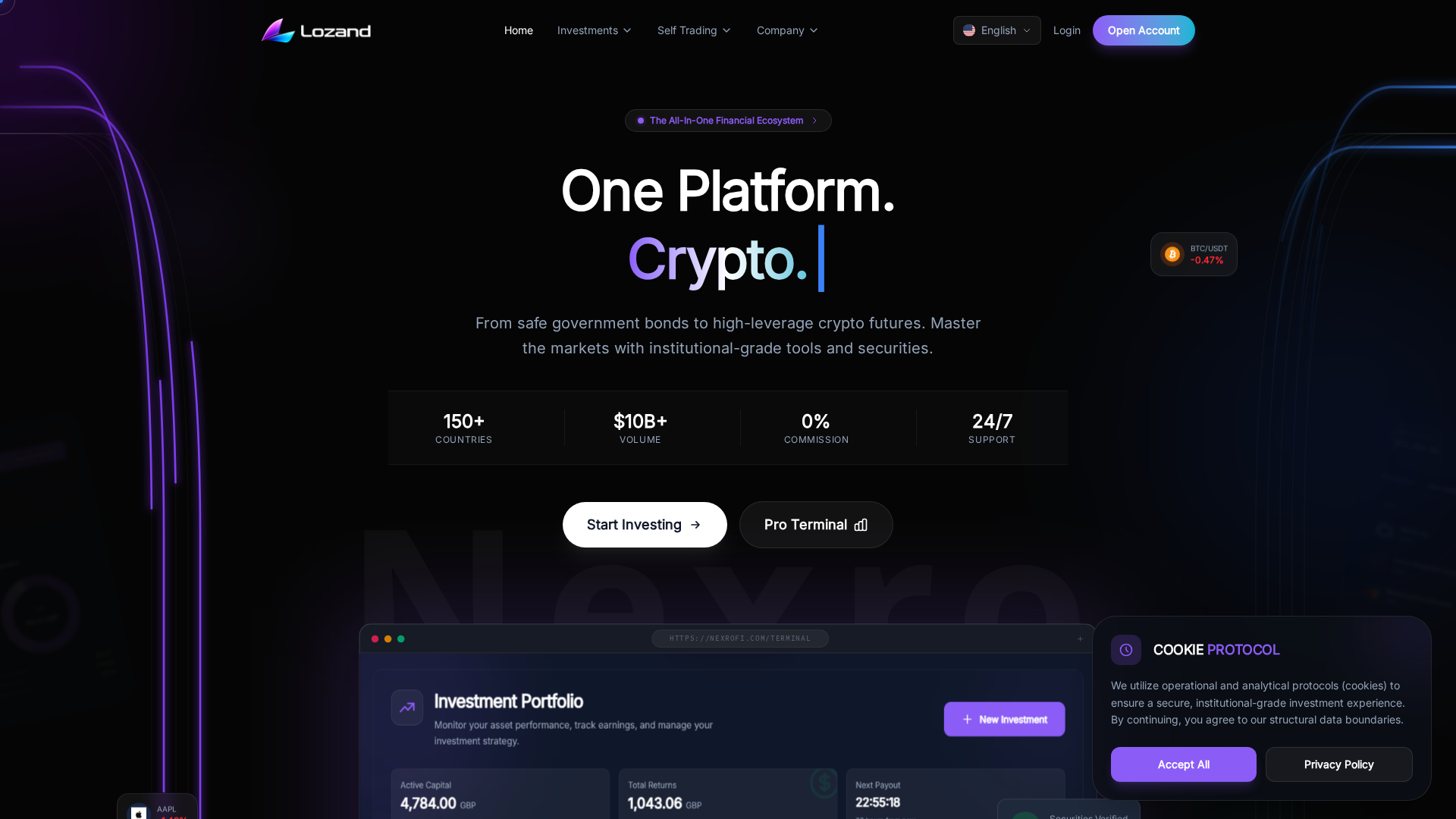 Screenshot of nexrofi.com