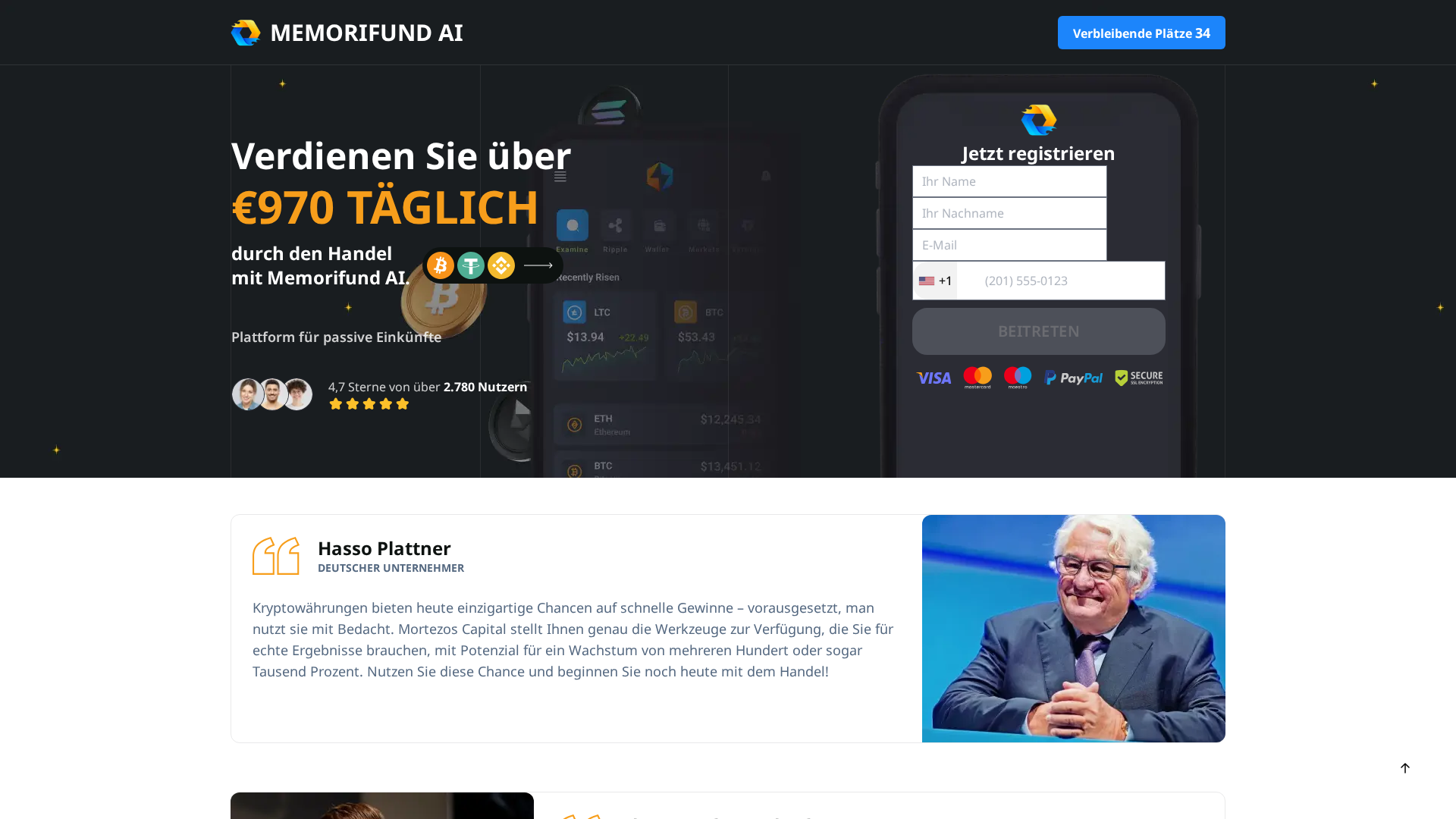 Screenshot of memorifund-ai.site