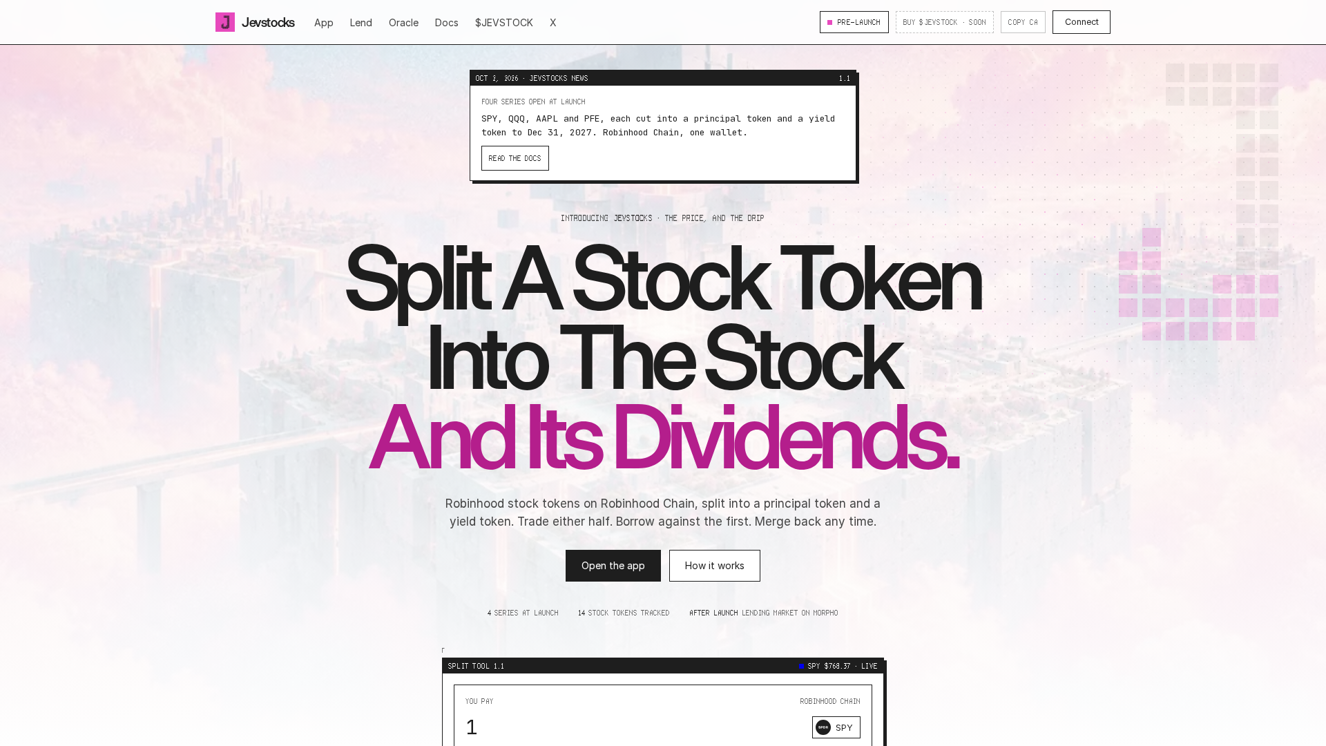Screenshot of jevstocks.io