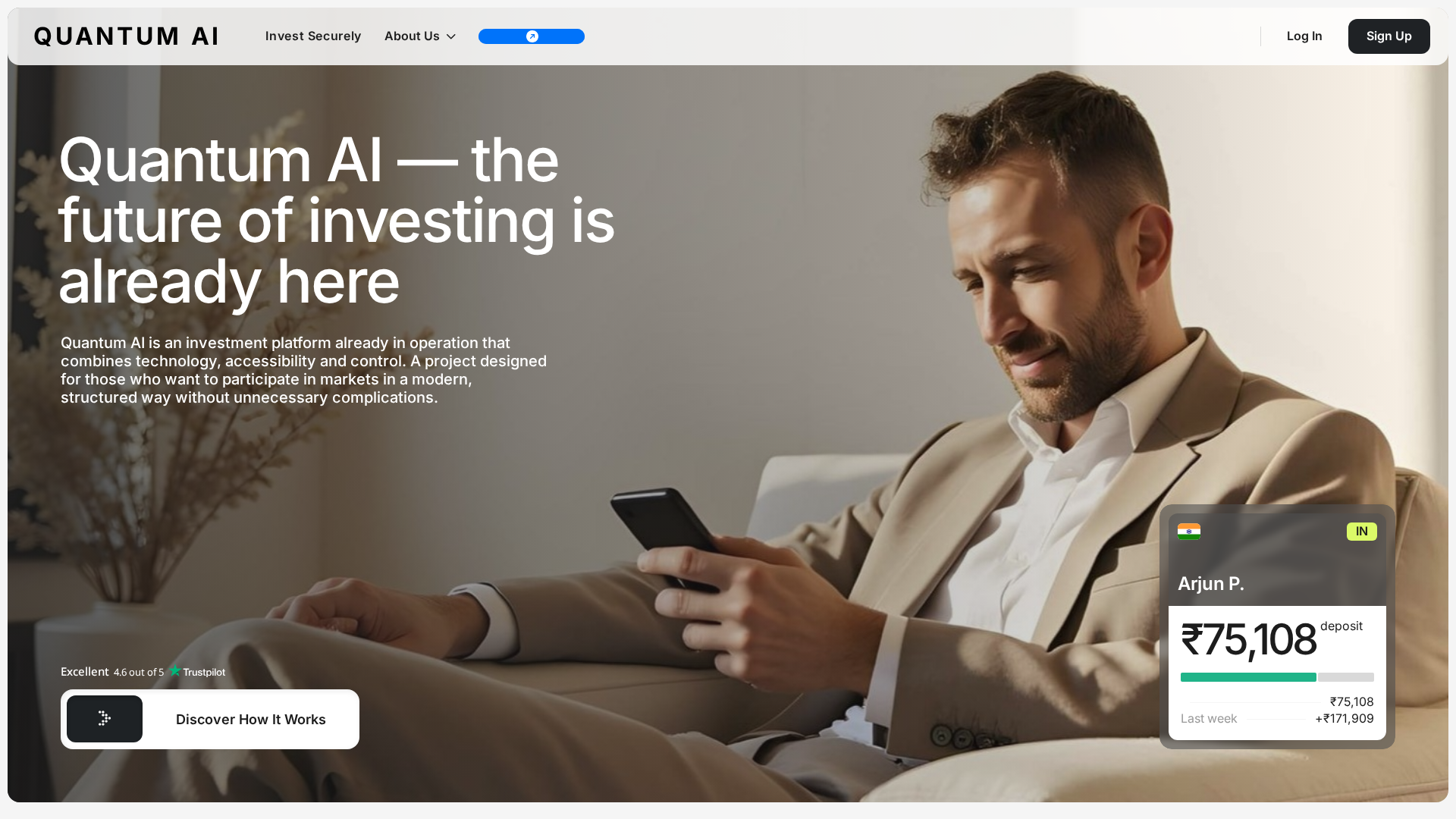 Screenshot of quantum-ai-india.top