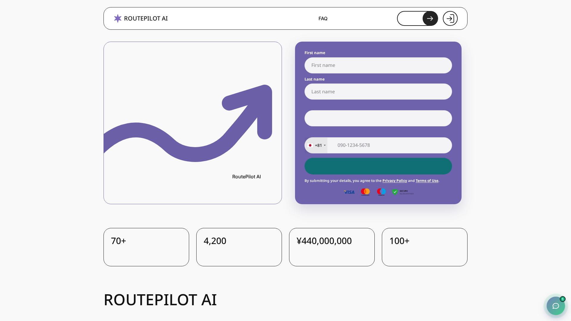 Screenshot of routepilot-ai.info