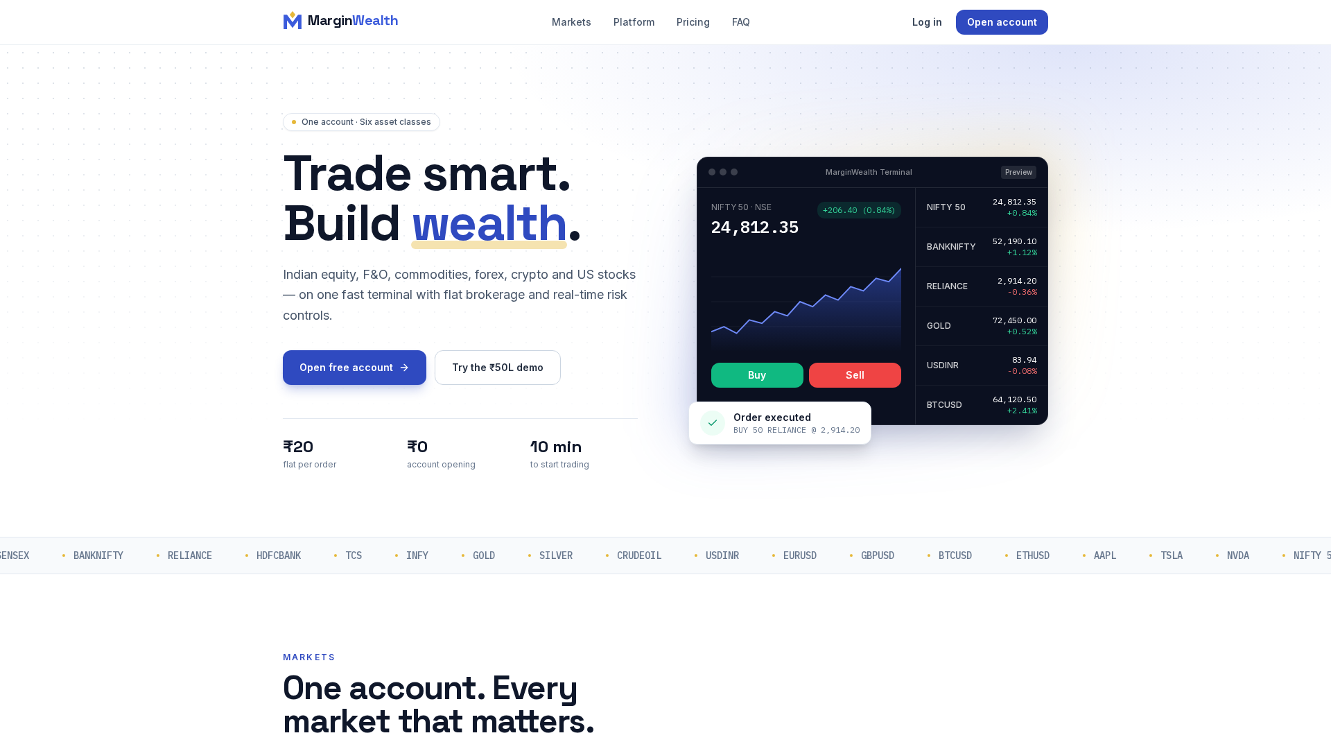 Screenshot of marginwealth.live