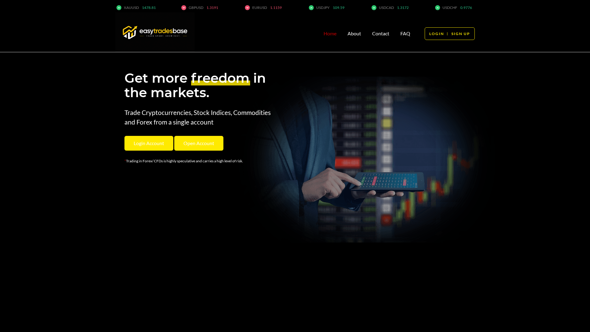 Screenshot of easytradesbase.online