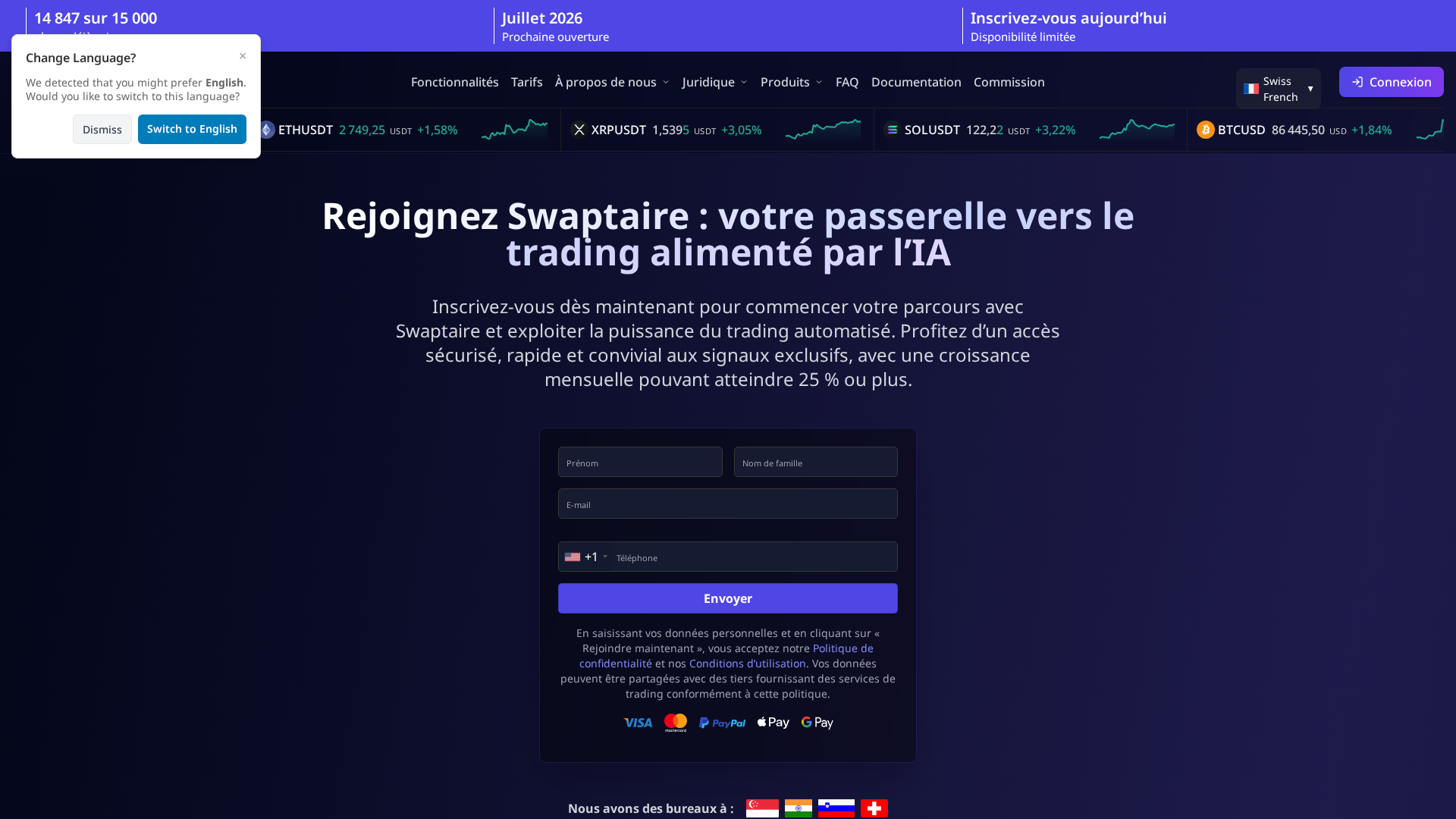 Screenshot of swaptaire.top