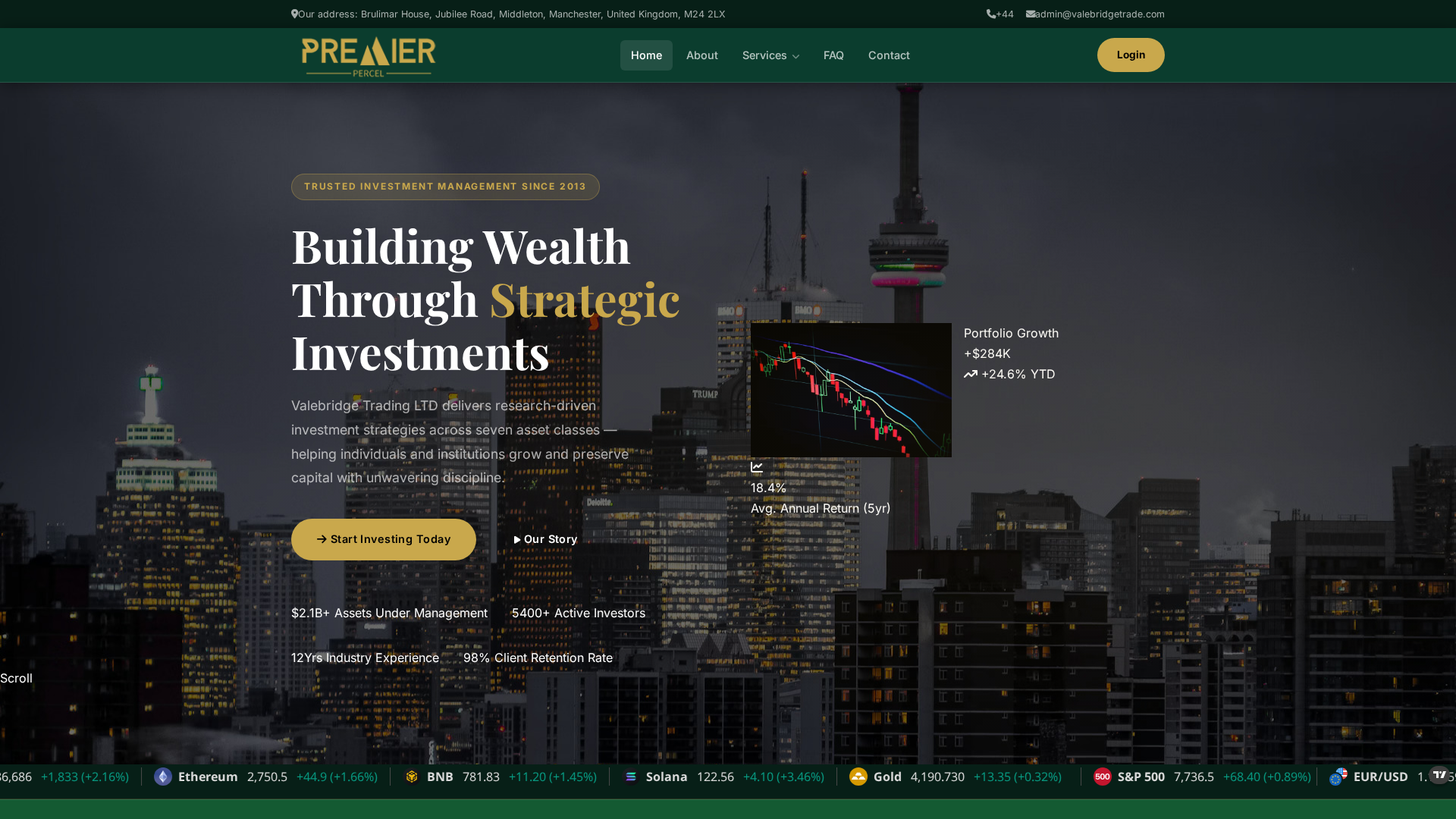 Screenshot of valebridgetrade.com
