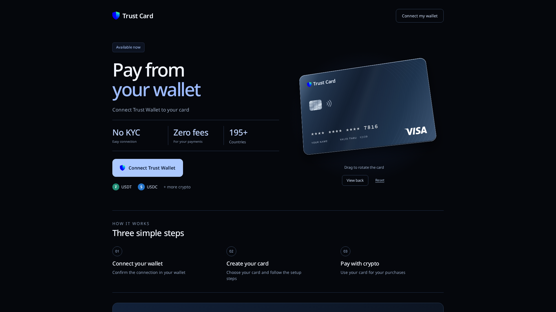 Screenshot of trustcard-bank.com