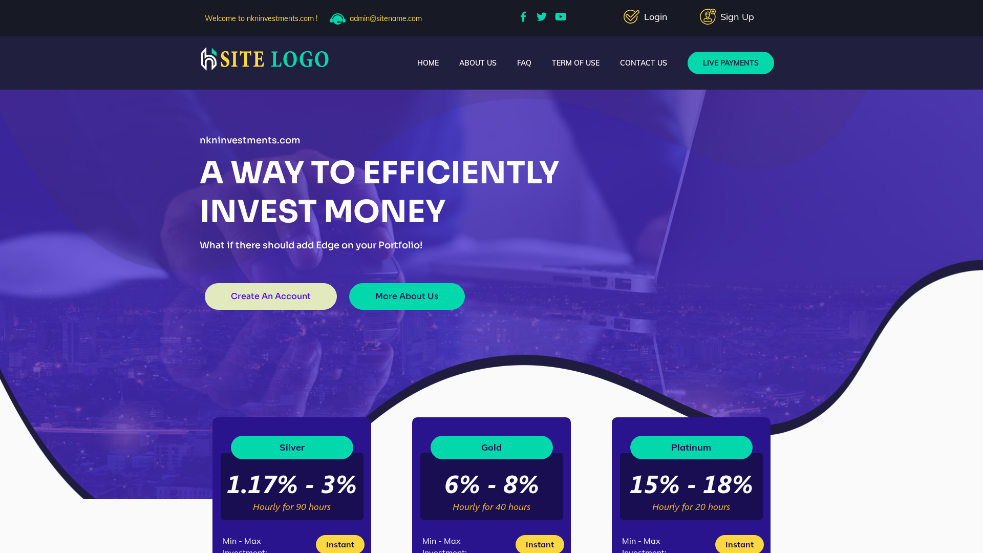 Screenshot of nkninvestments.com