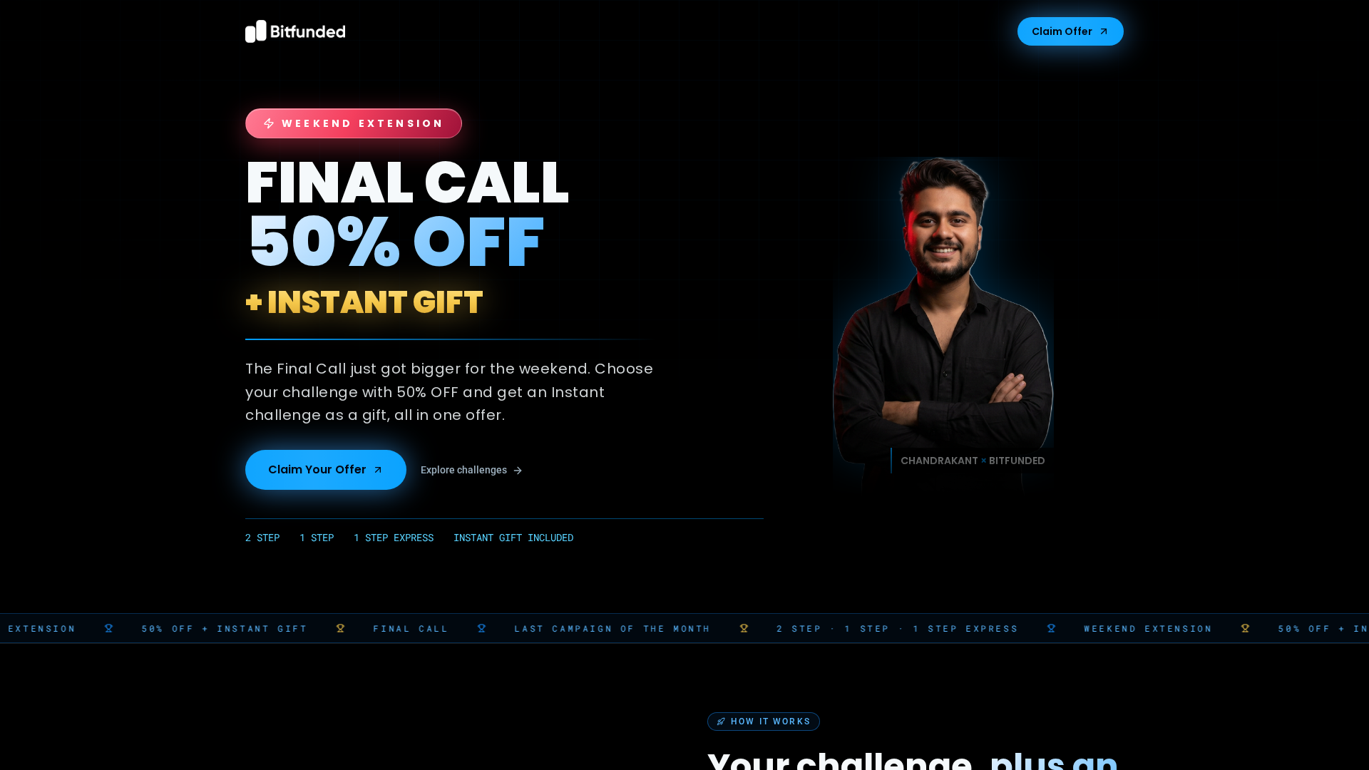 Screenshot of bitfundedxchandrakant.com
