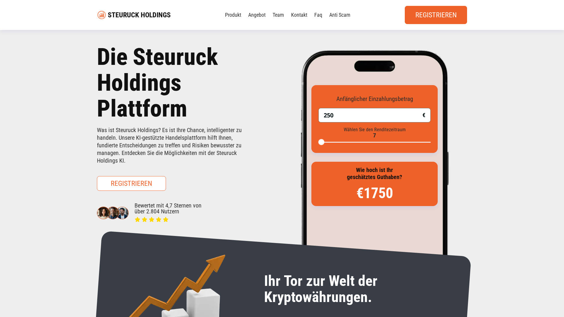 Screenshot of steuruckholdingsai.net