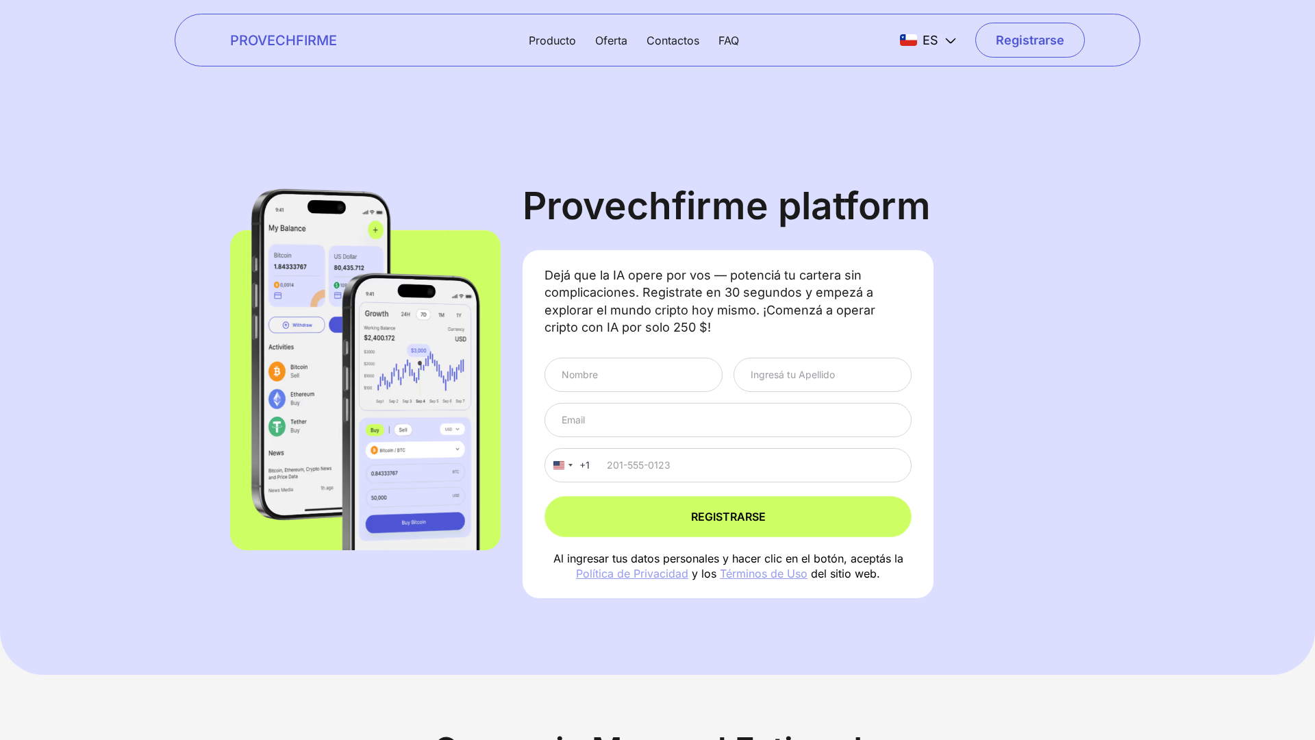 Screenshot of provechfirme.com