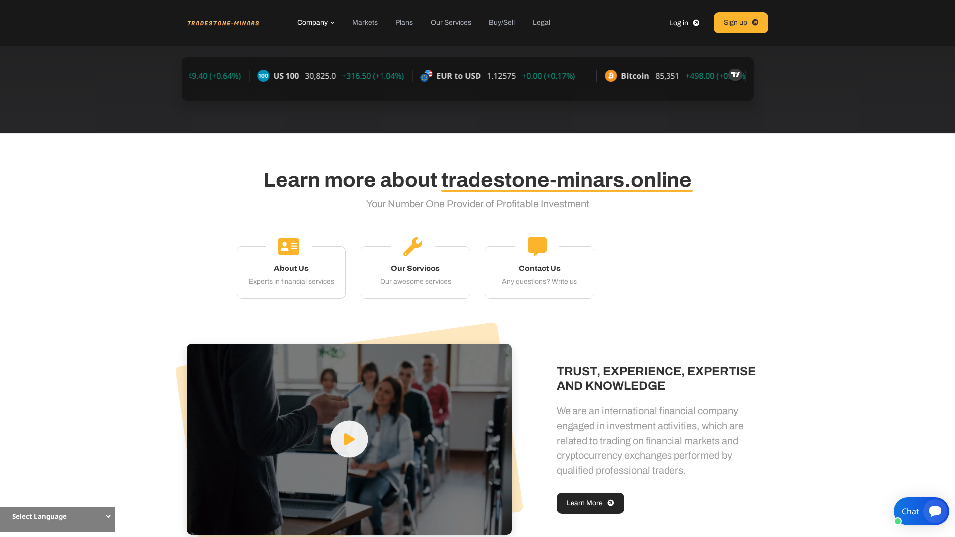 Screenshot of tradestone-minars.online