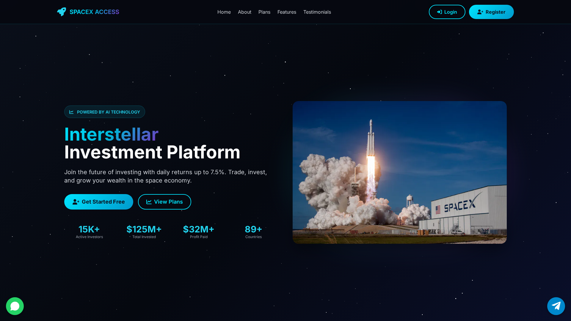 Screenshot of spacexaccess.co