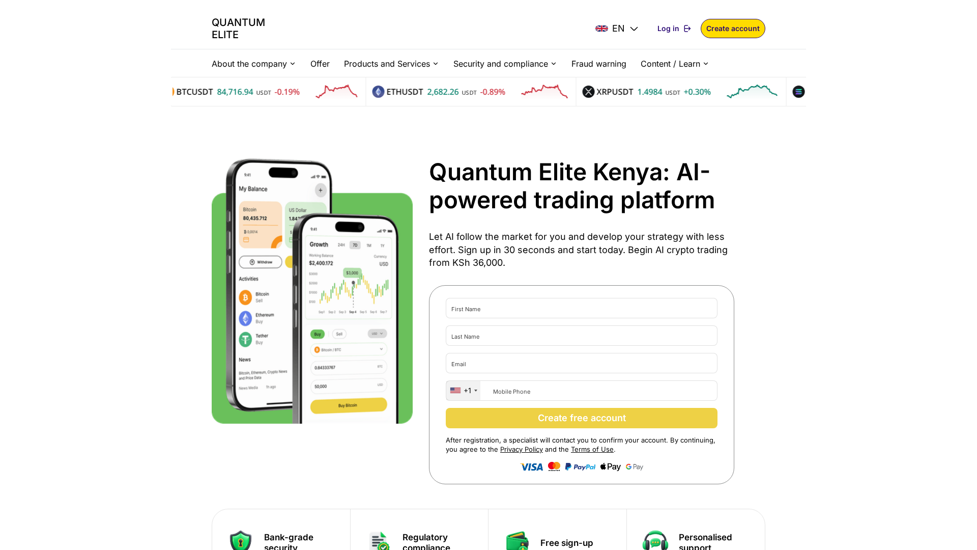 Screenshot of quantumelite-ai.org