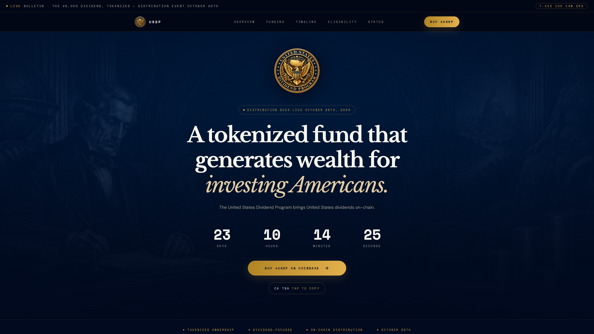 Screenshot of usdp.fund