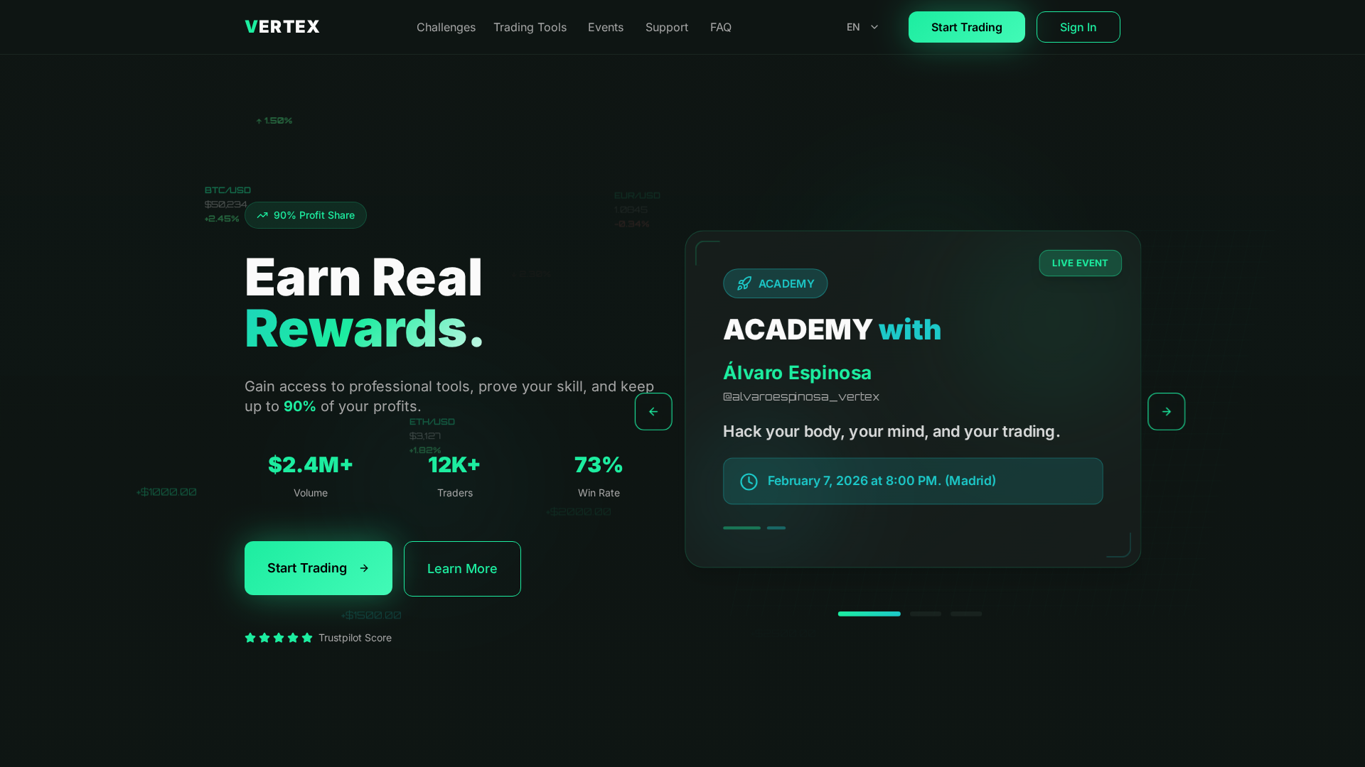 Screenshot of vertex.ist