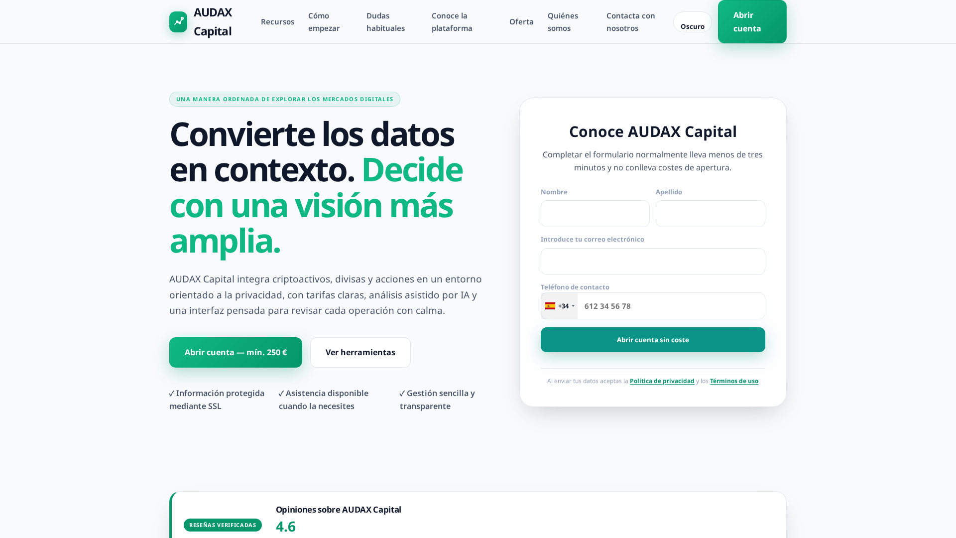 Screenshot of es-audax-capital.online