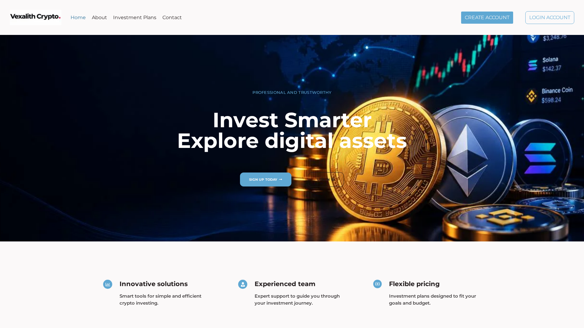 Screenshot of vexalithcrypto.com