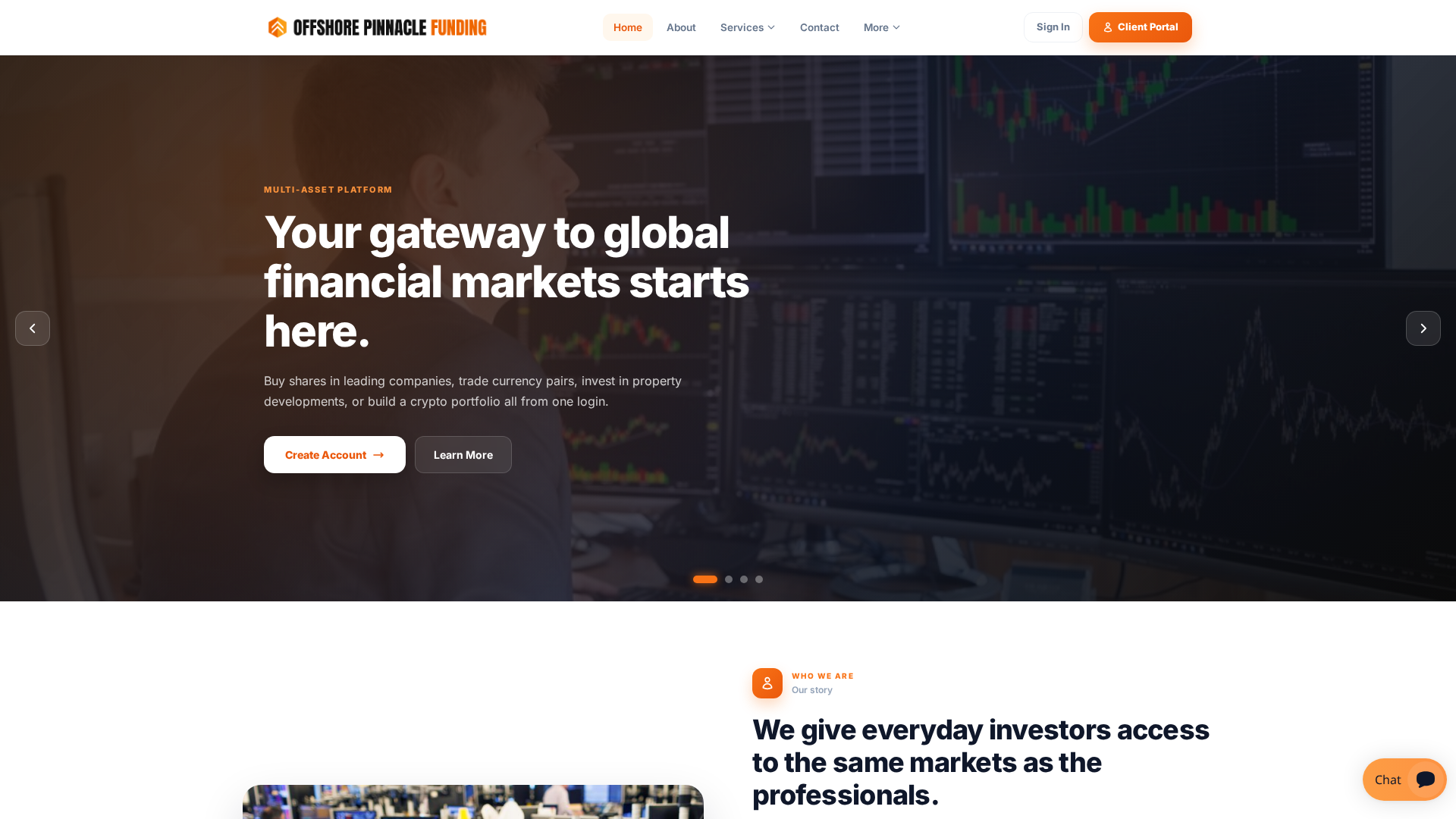 Screenshot of offshorepinnaclefunding.com