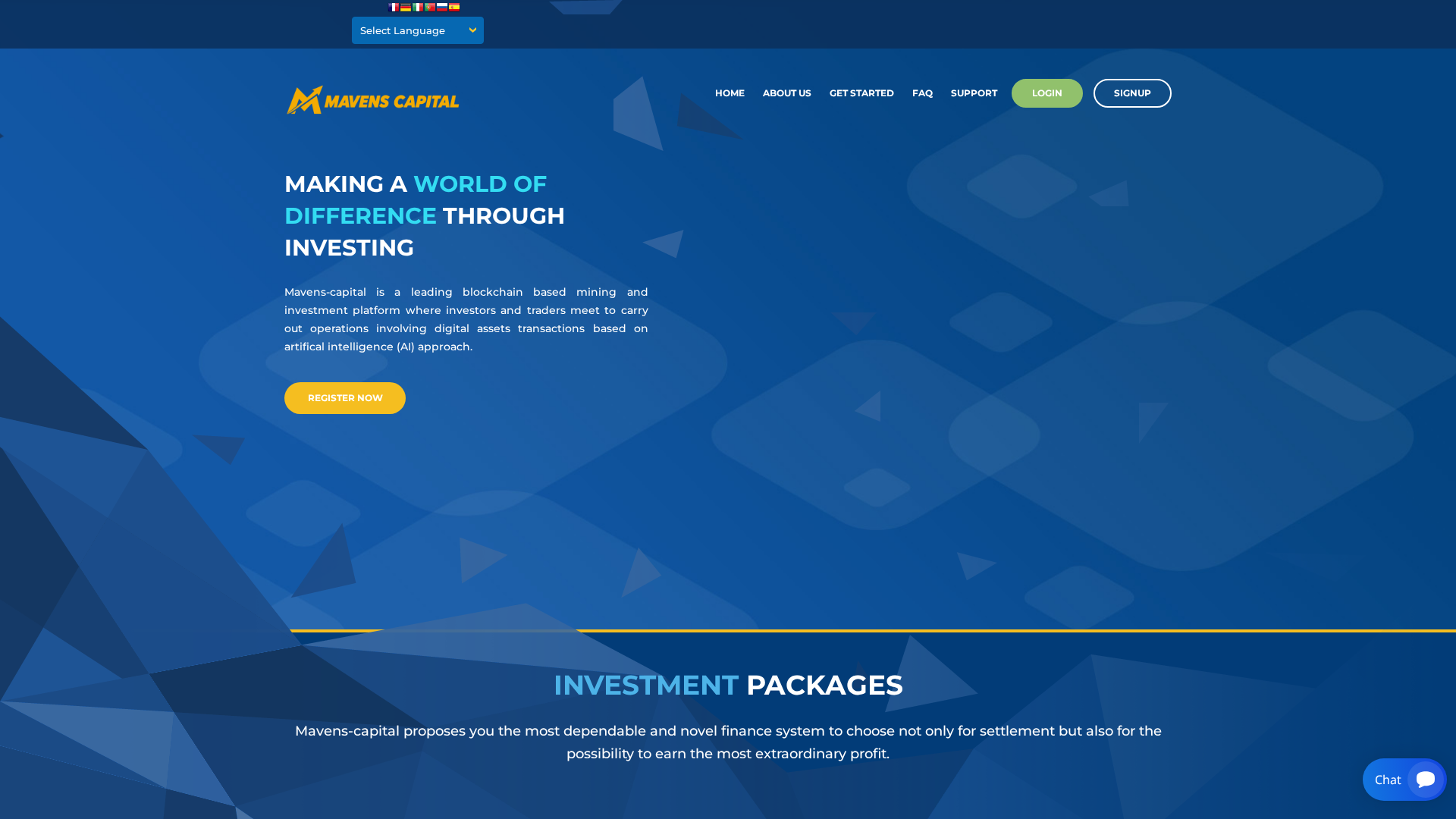 Screenshot of mavens-capital.com