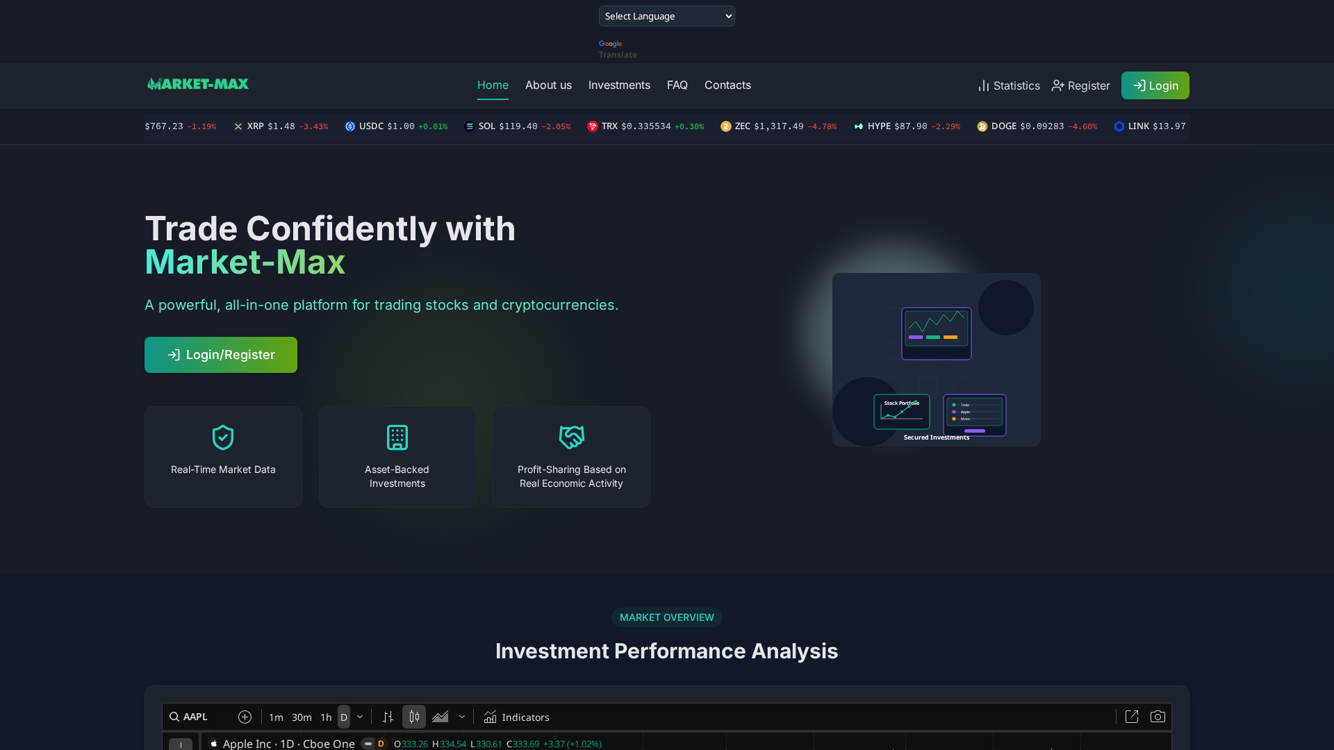 Screenshot of market--max.com