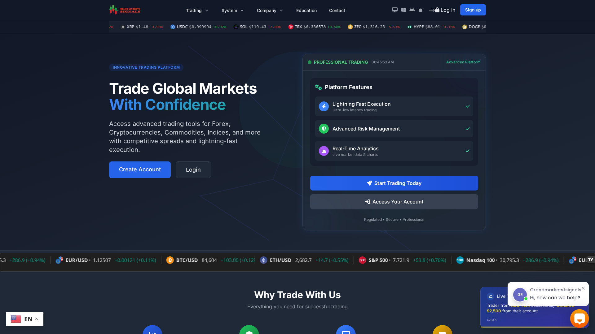 Screenshot of grandmarketstsignals.live