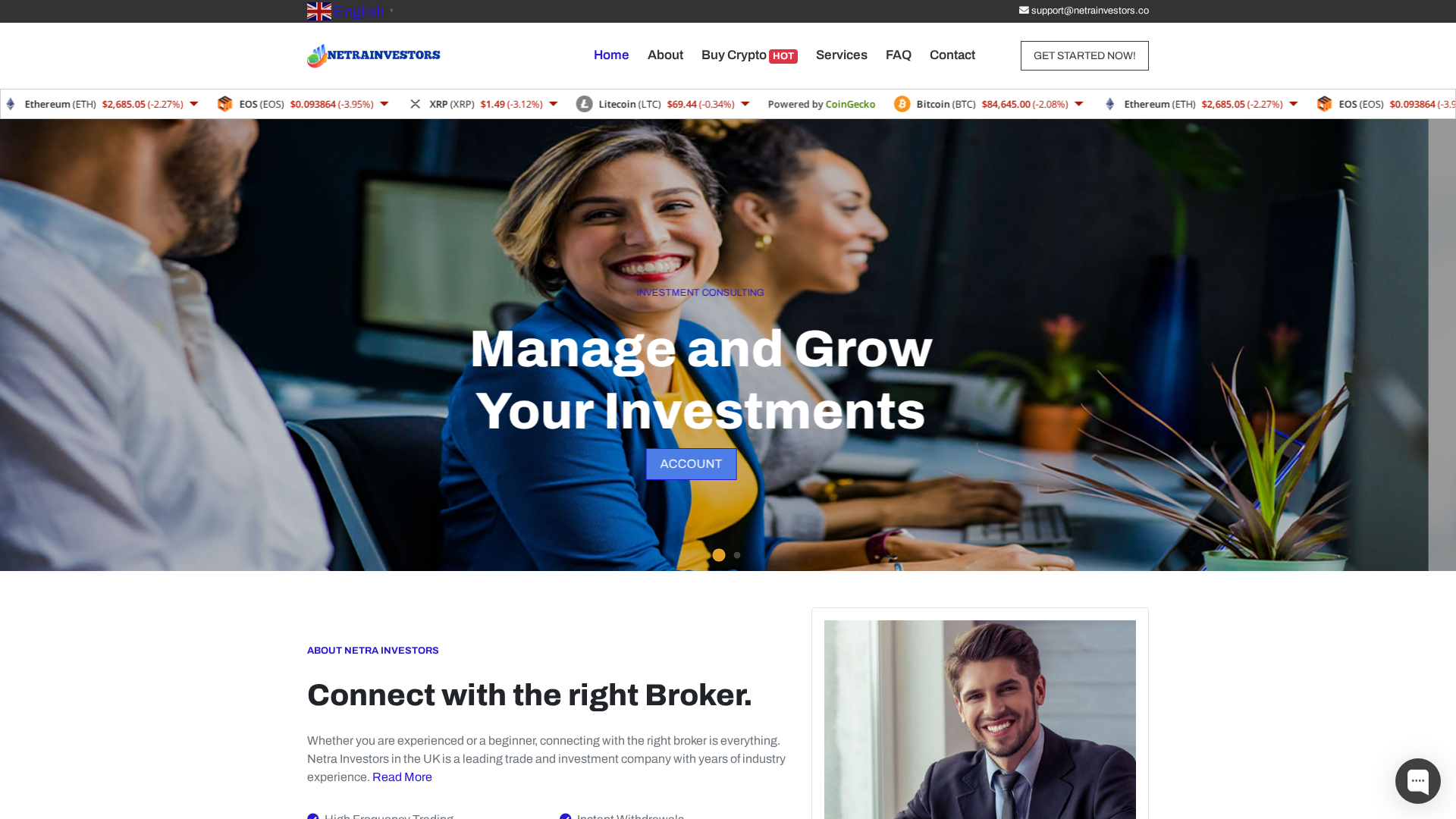 Screenshot of netrainvestors.co