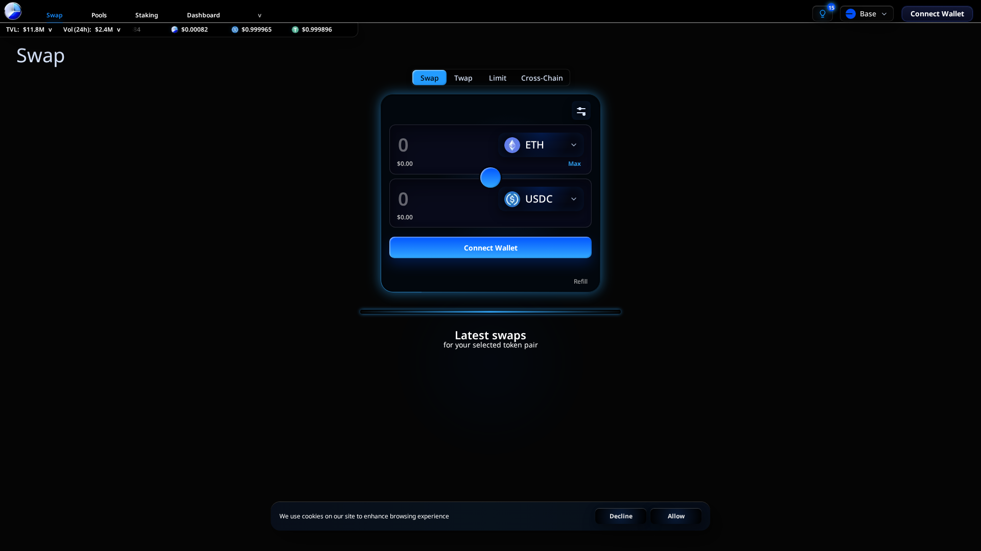 Screenshot of baseswap.to