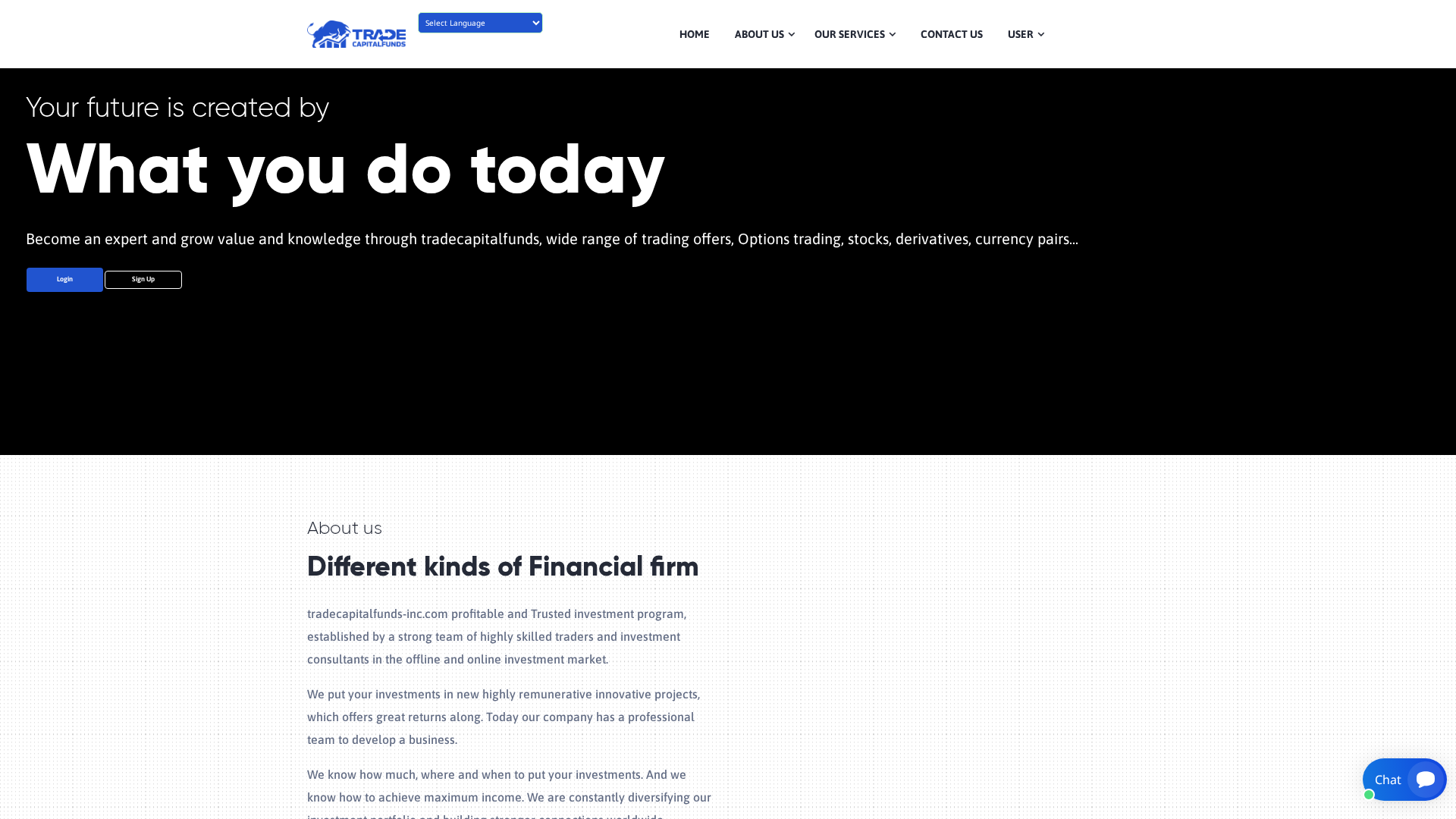 Screenshot of tradecapitalfunds-inc.com