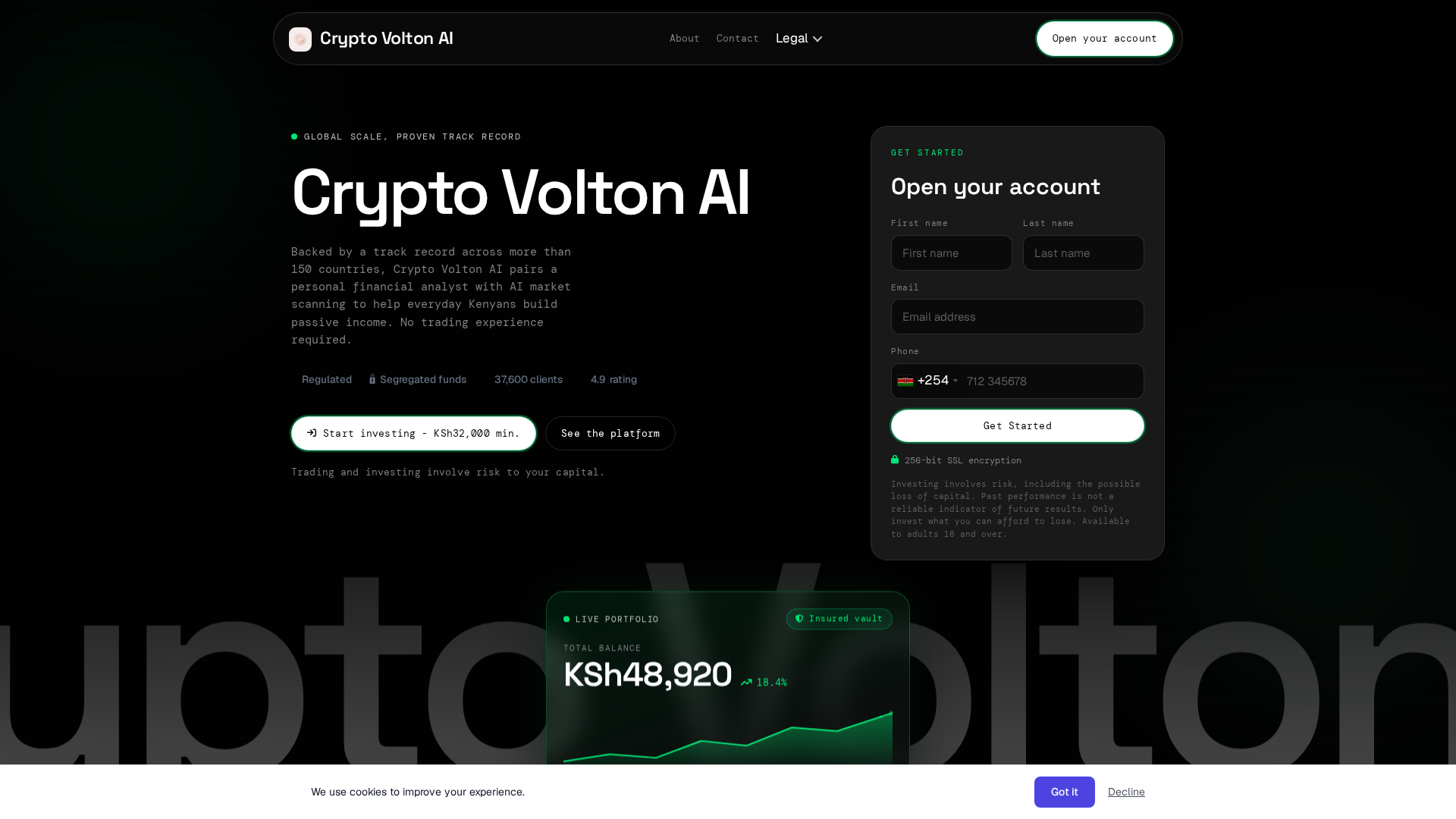 Screenshot of cryptovoltonai-finance.co