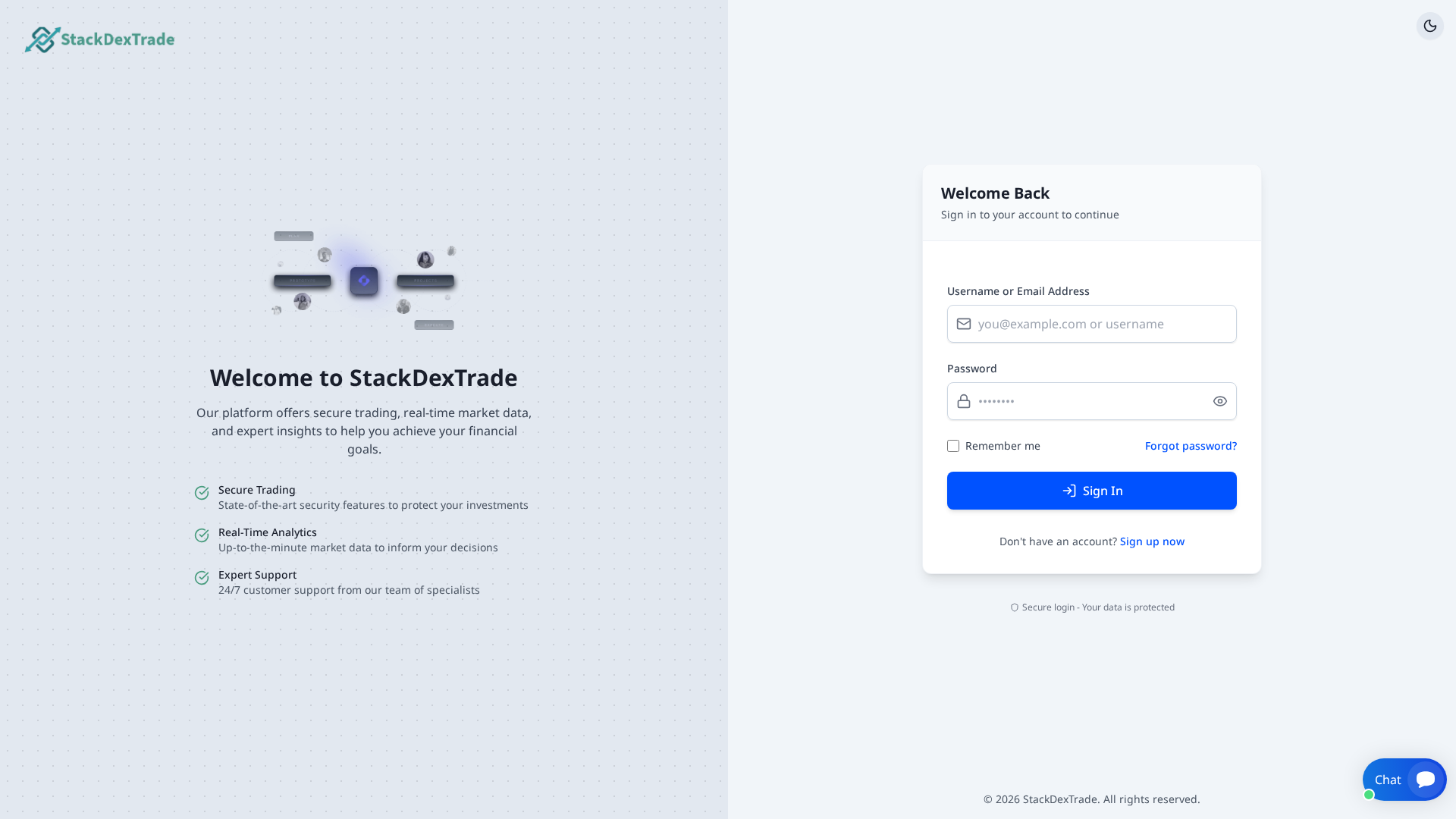 Screenshot of stackdextrade.top