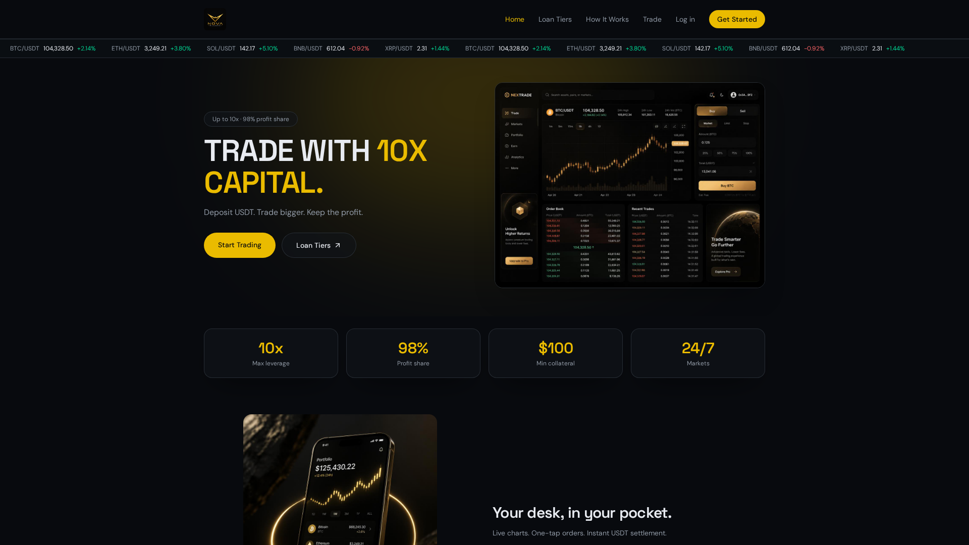 Screenshot of nexbitx.app