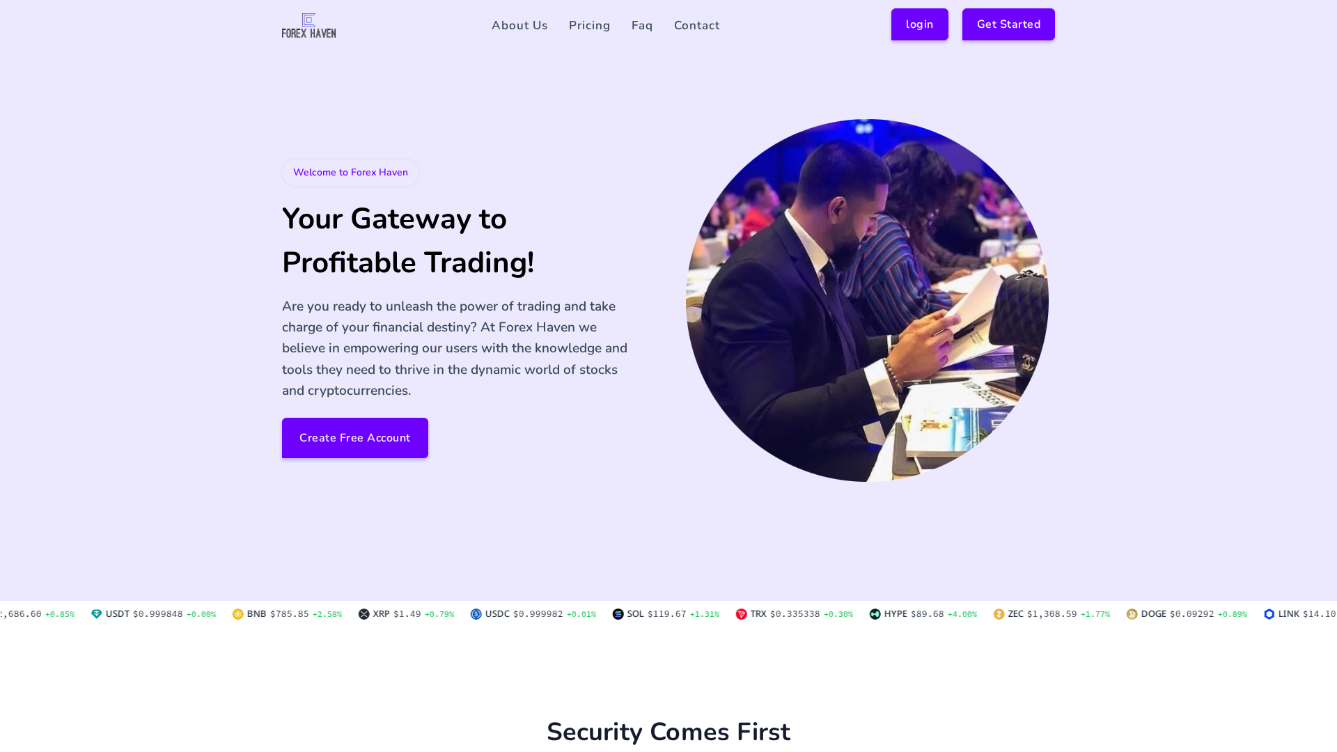 Screenshot of forexhaven.ddns.net