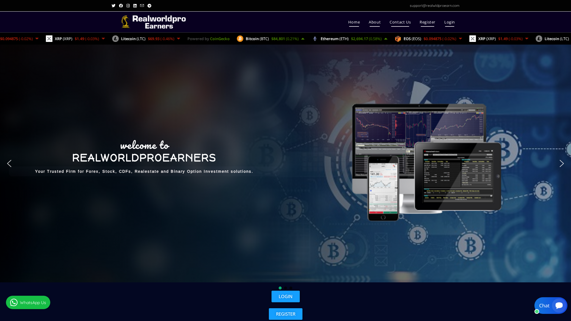 Screenshot of realwldproearn.com