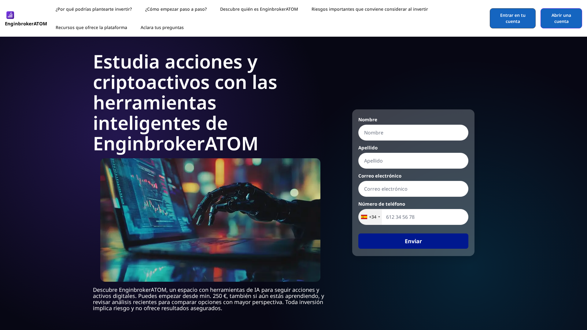 Screenshot of enginbrokeratom.org