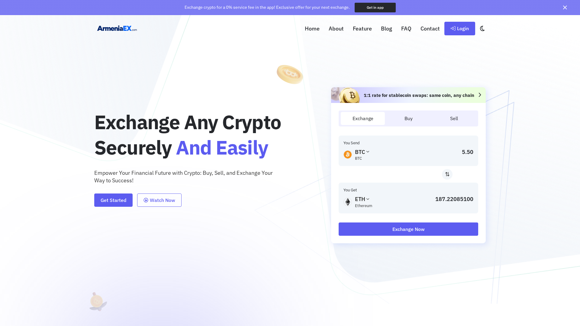 Screenshot of armeniaex.com