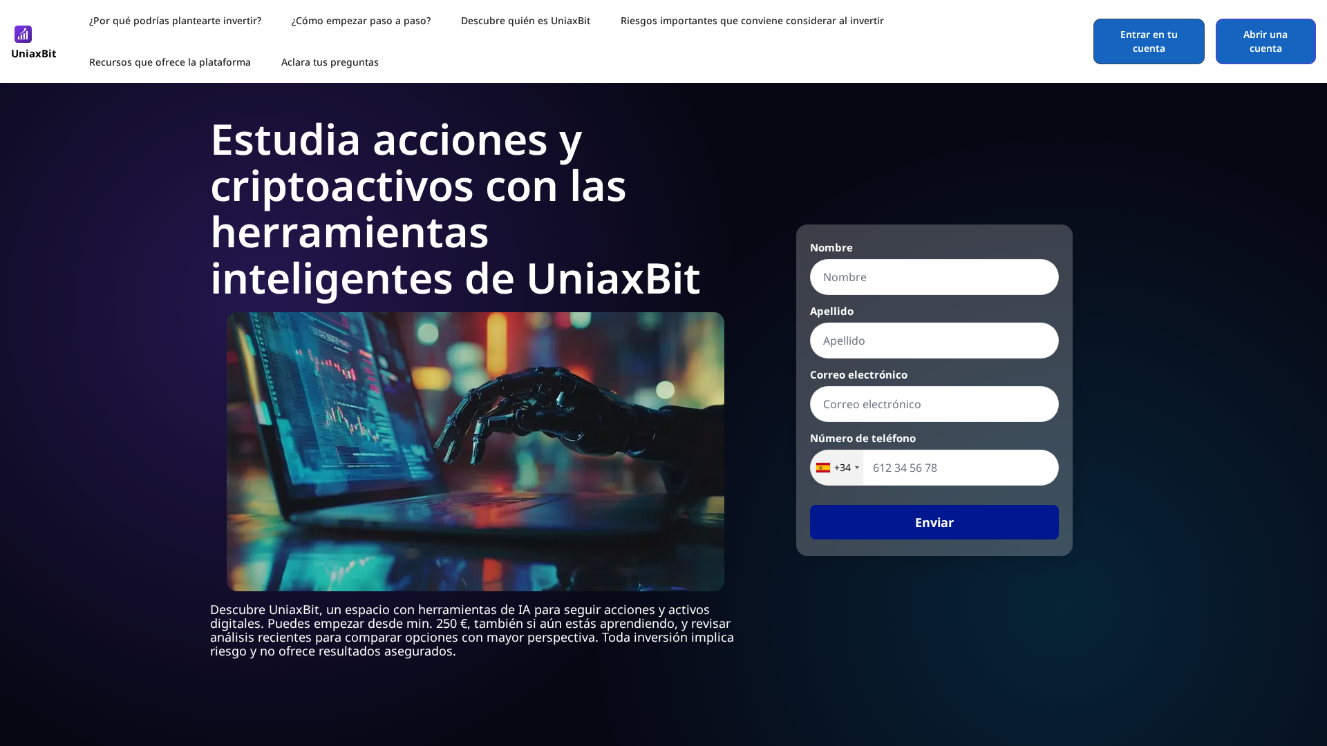 Screenshot of uniaxbit.org