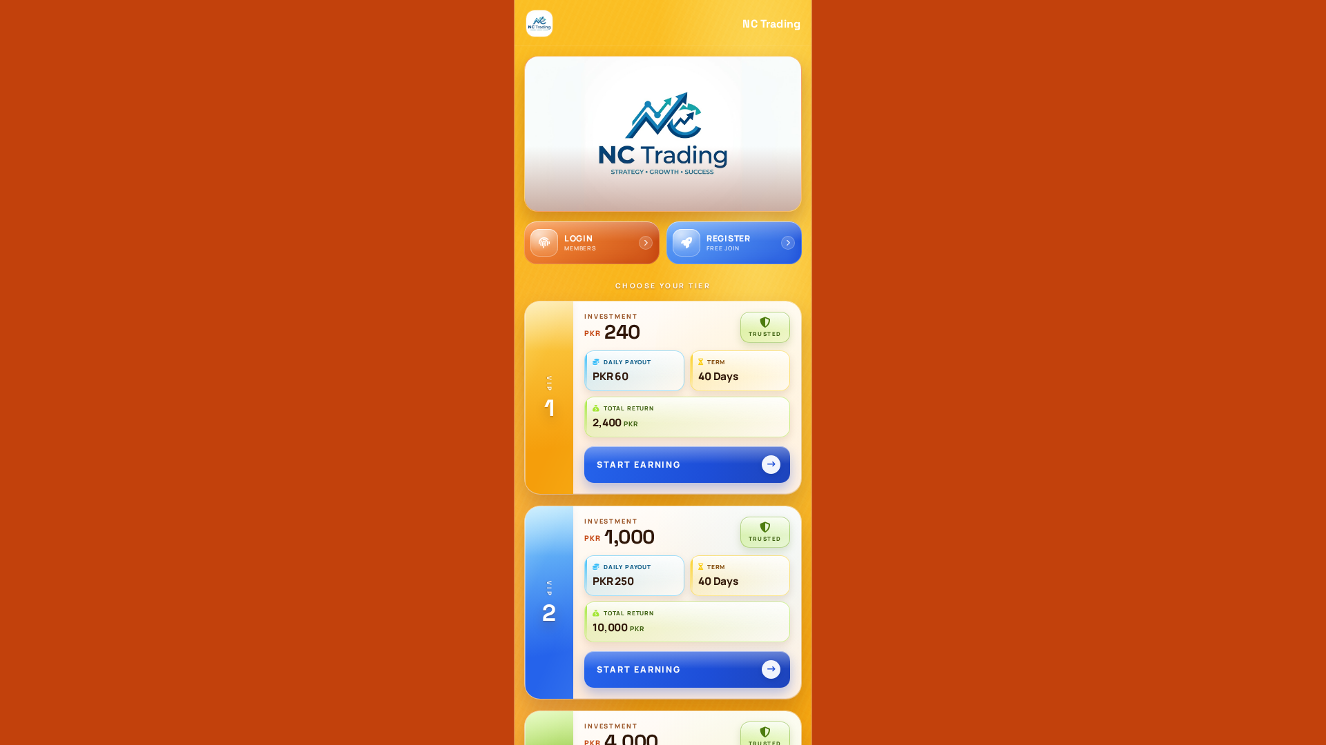 Screenshot of nctrading.click