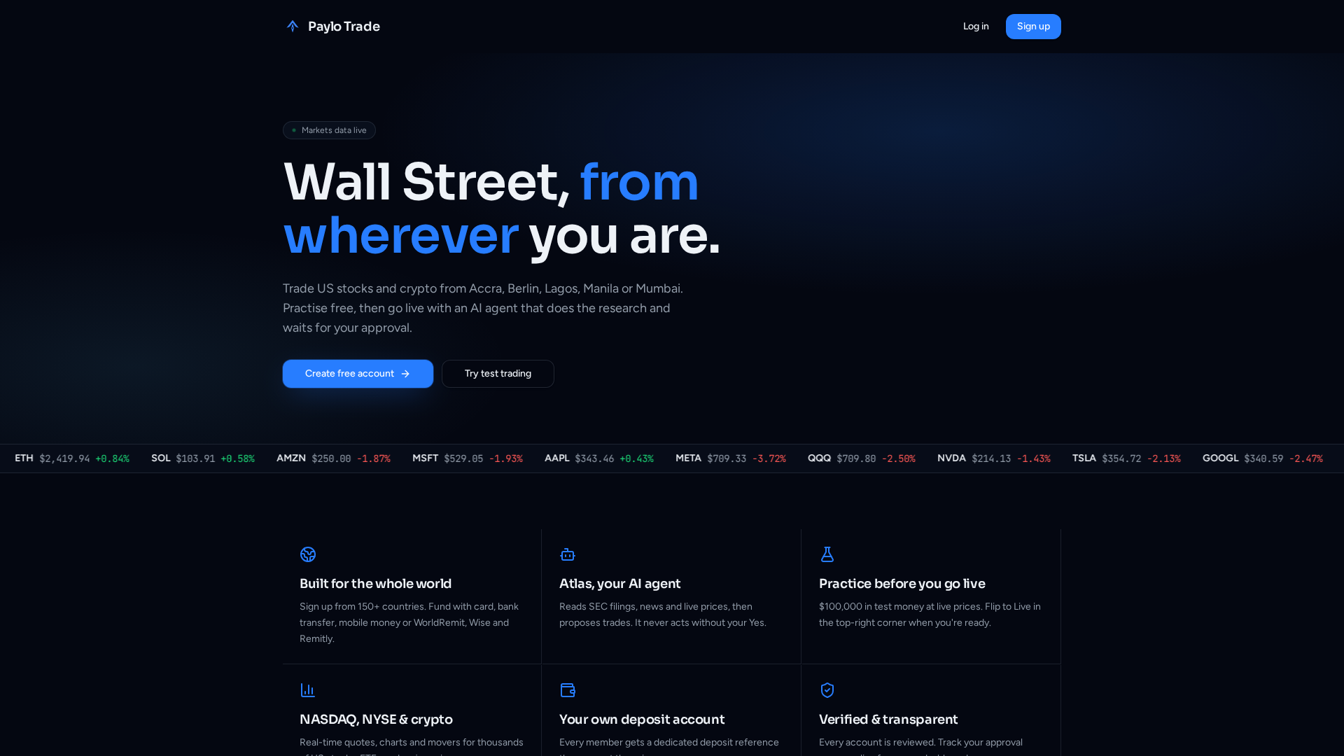 Screenshot of paylotrade.com