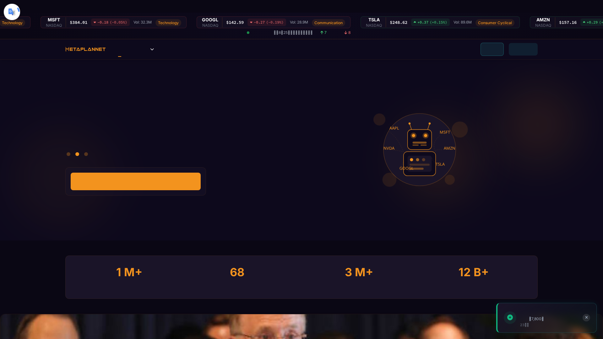 Screenshot of metaplannets.com