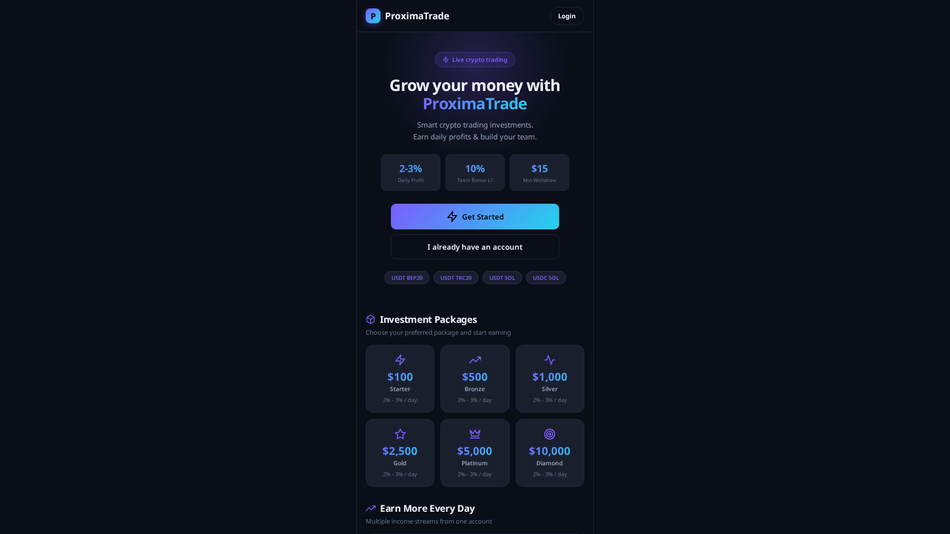 Screenshot of proximatrade.online