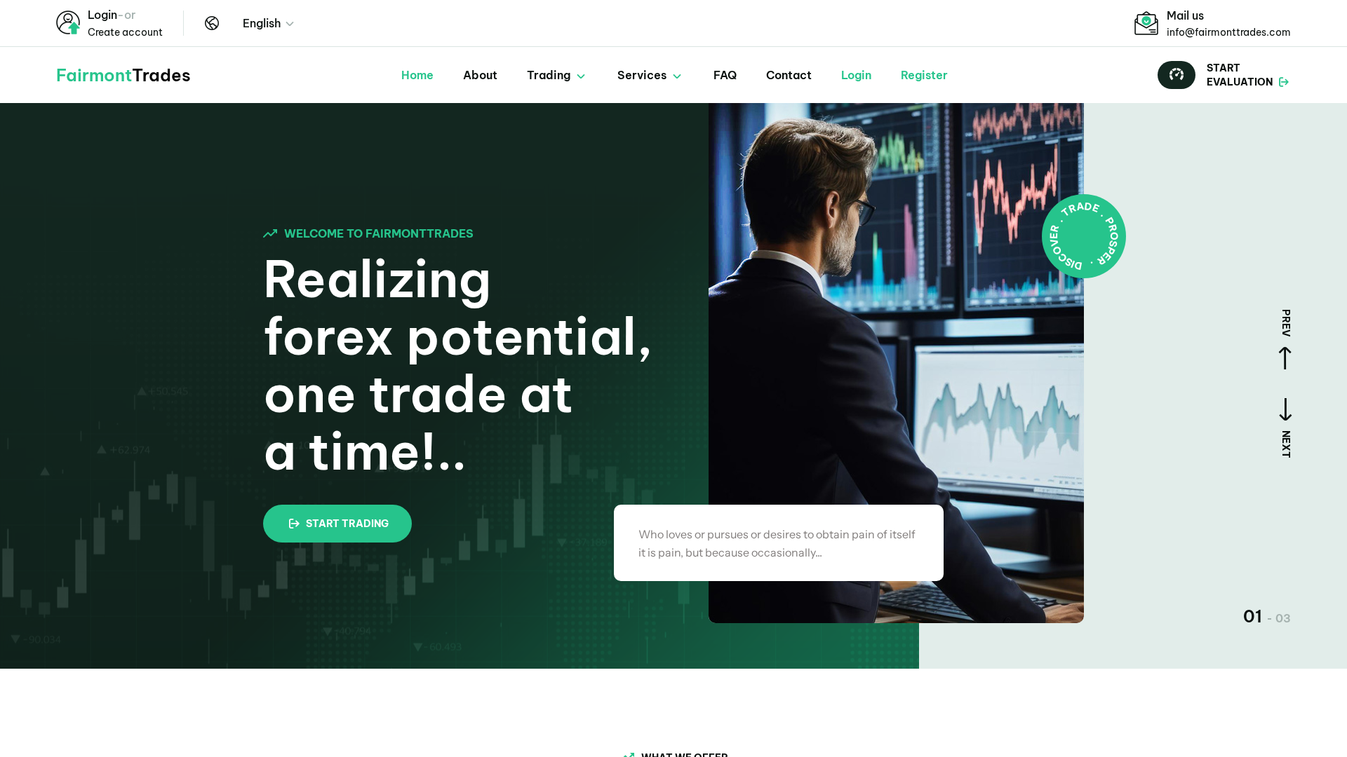 Screenshot of fairmonttrades.com
