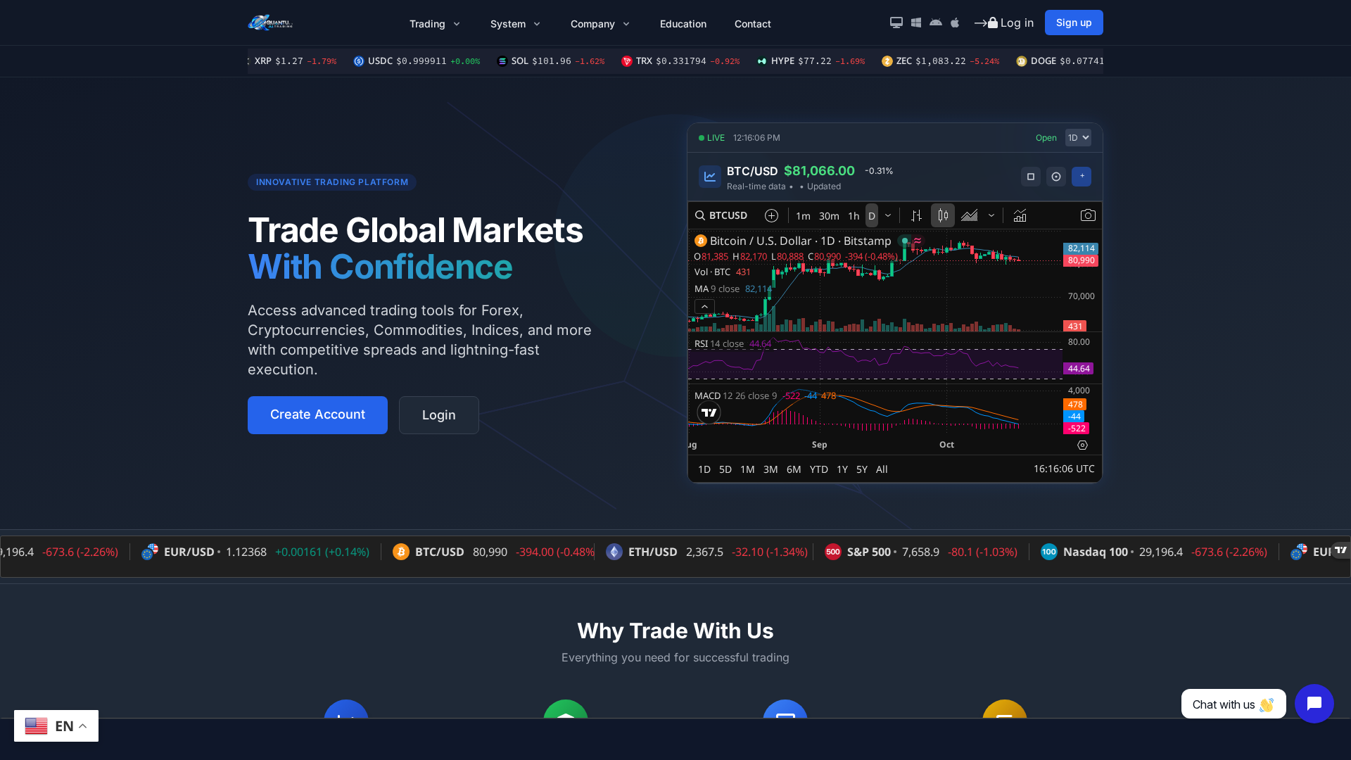 Screenshot of quantumaitrade.xyz