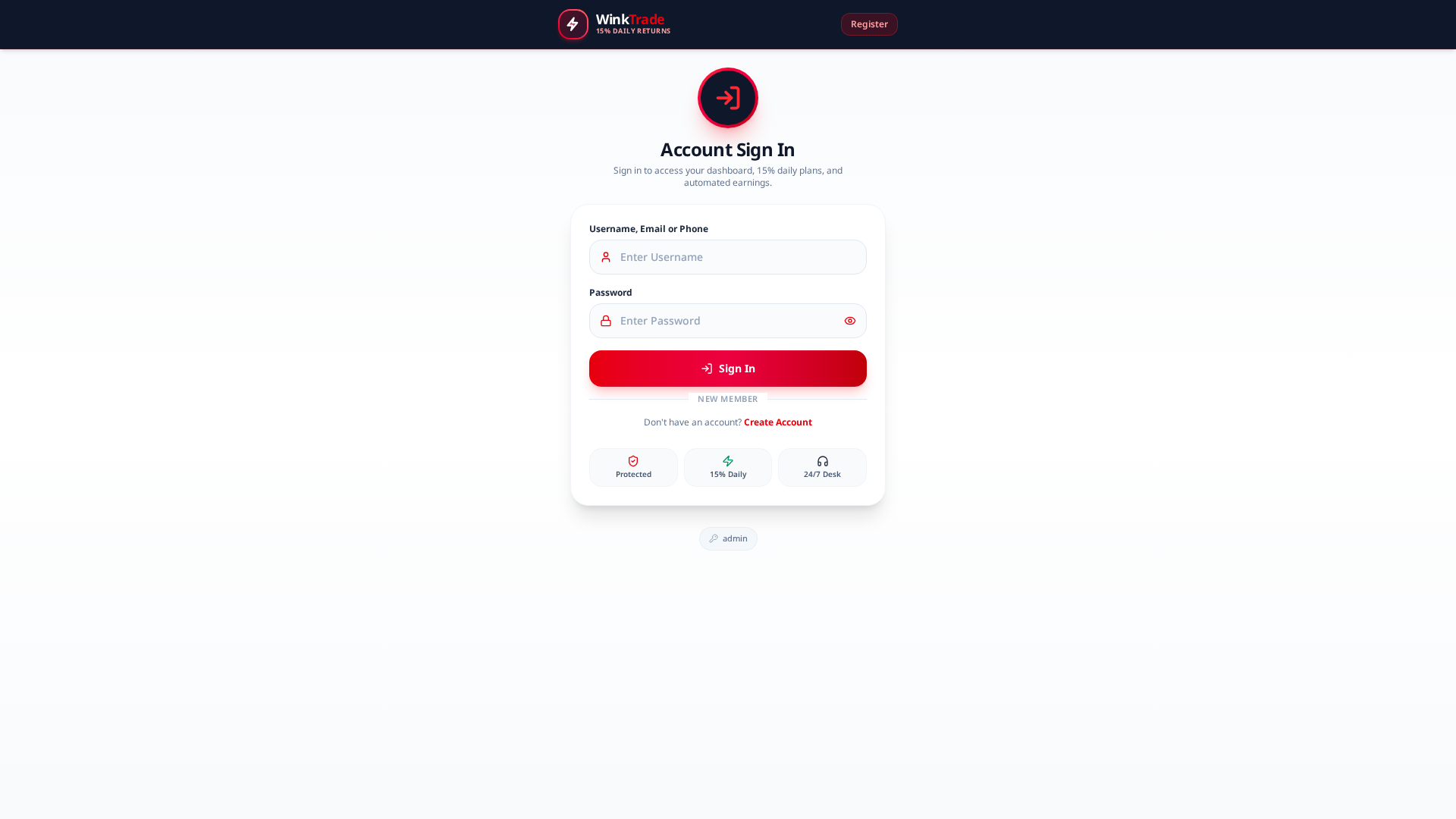 Screenshot of winktrade.online