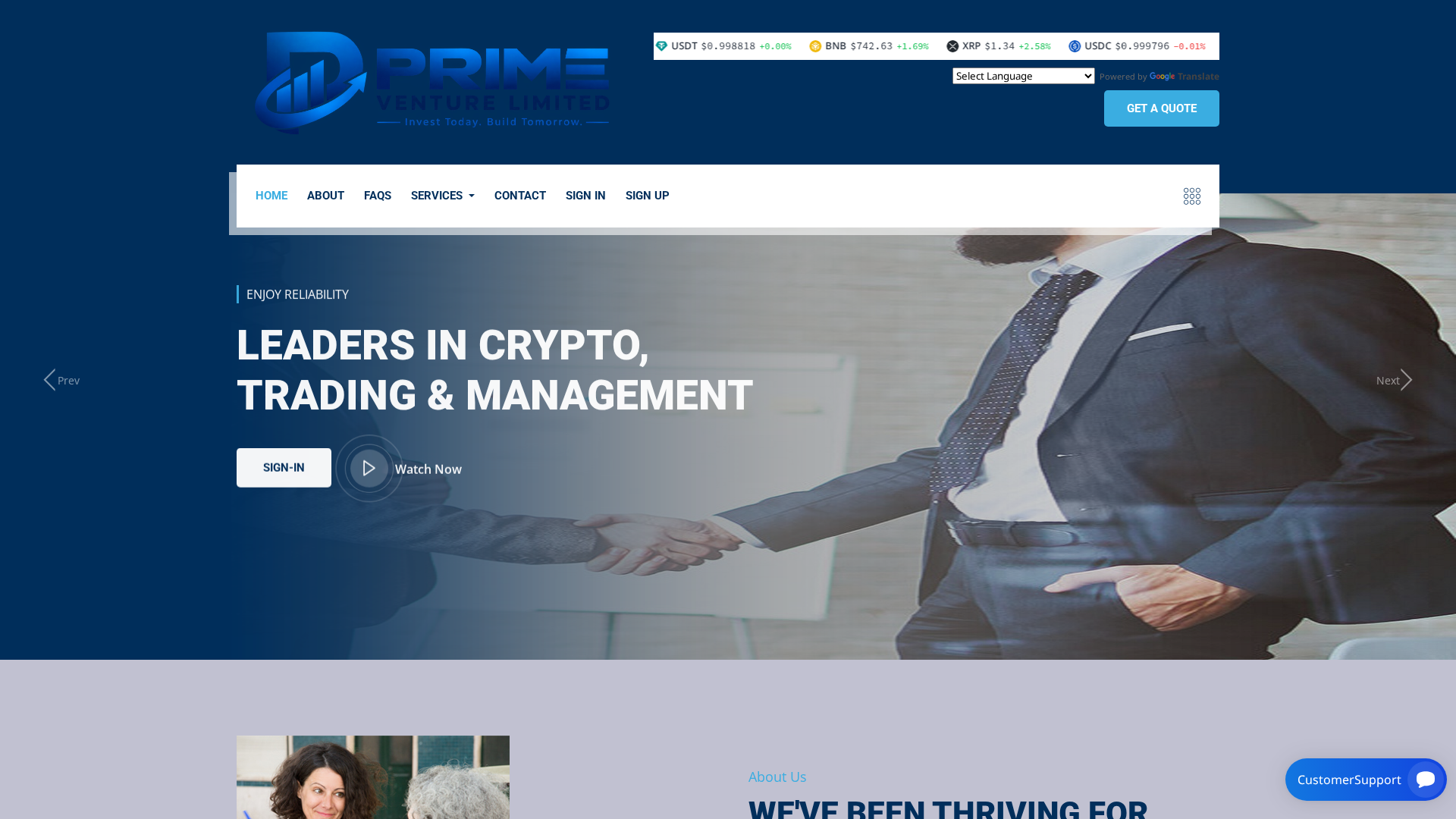 Screenshot of primeventuresgpltd.dpdns.org